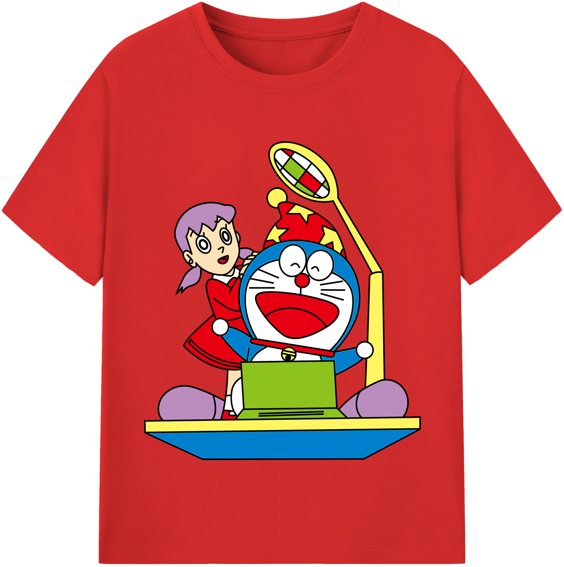（画像用） ドラえもん みなもと しずか Doraemon Shizuka Minamoto 綿100％半袖Tシャツ（フロントプリント）