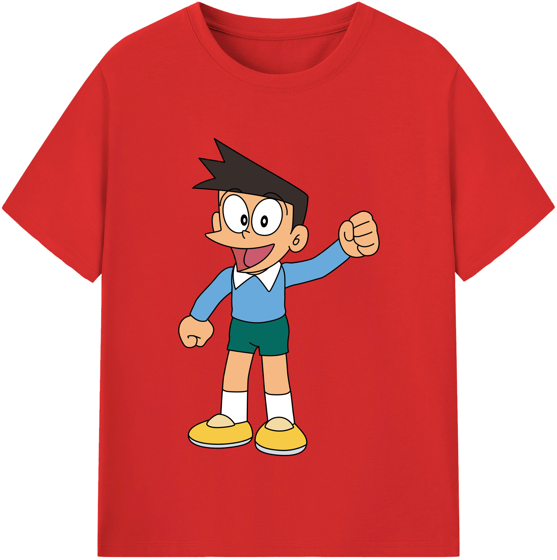 （画像用） ドラえもん 骨川 スネ夫 Doraemon Honekawa Suneo 綿100％半袖Tシャツ（フロントプリント）