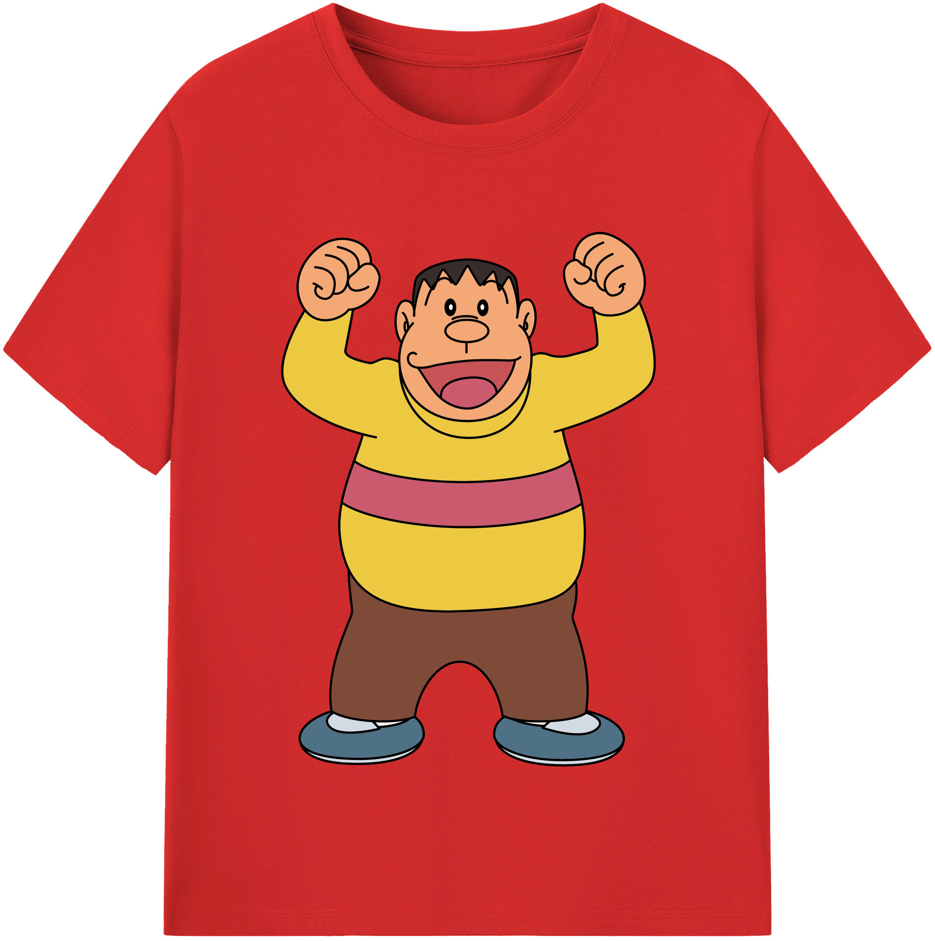 （画像用） ドラえもん 剛田武 Doraemon Gouta Takeshi 綿100％半袖Tシャツ（フロントプリント）