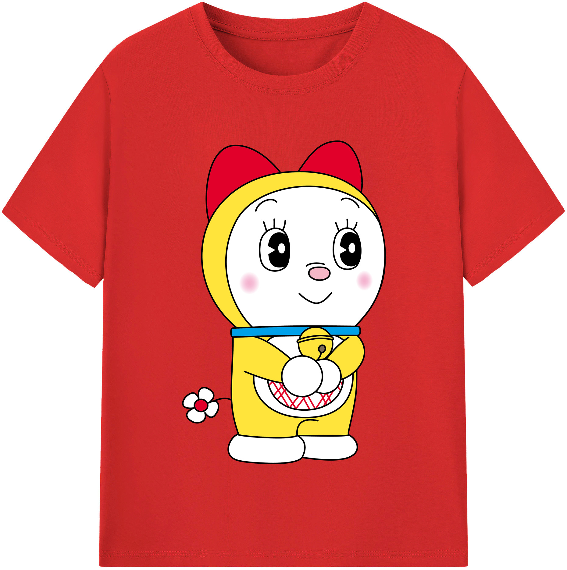 （画像用） ドラえもん ドラミ Doraemon Dorami 綿100％半袖Tシャツ（フロントプリント）