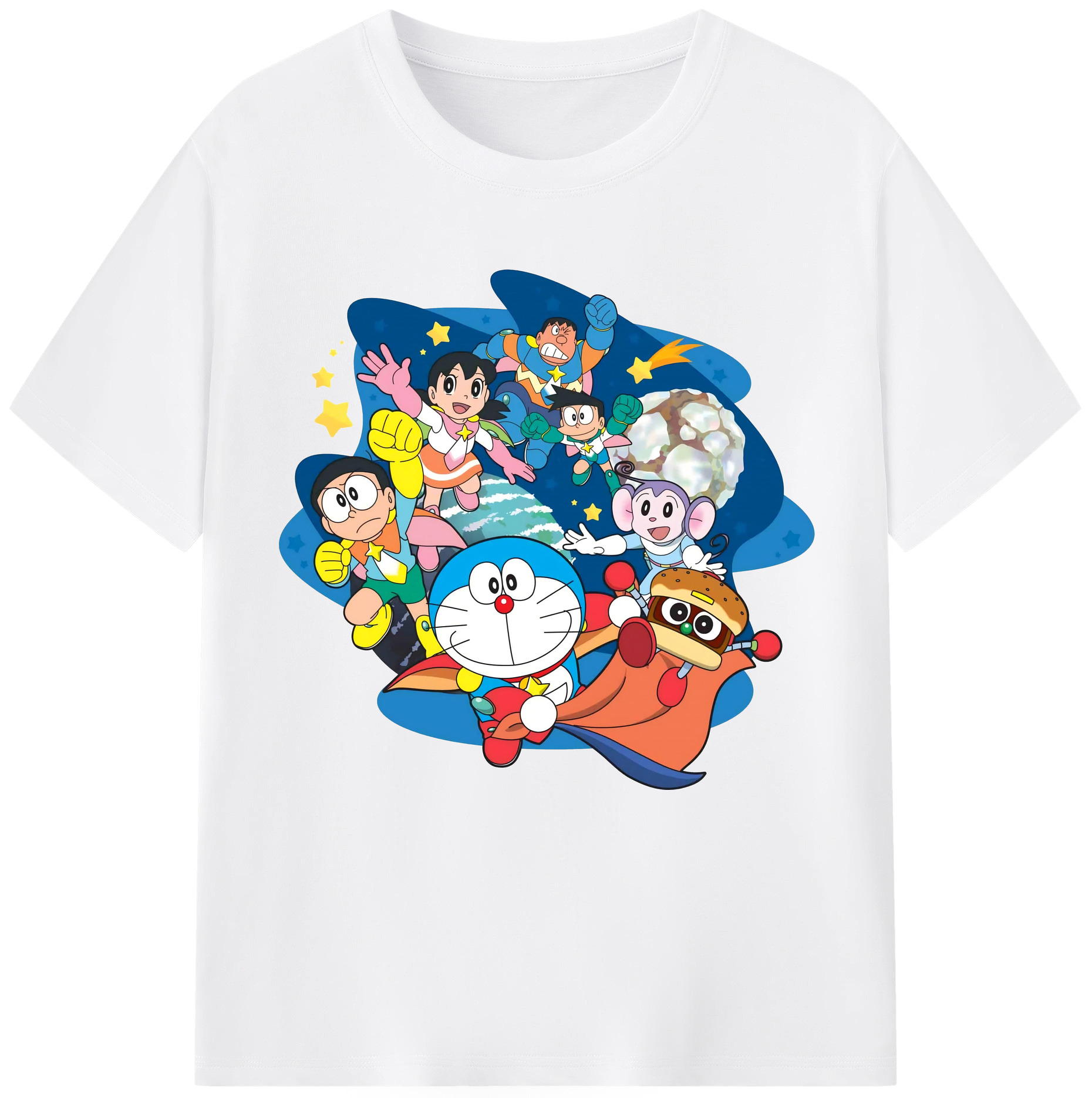 （画像用） ドラえもん Doraemon 綿100％半袖Tシャツ（フロントプリント）