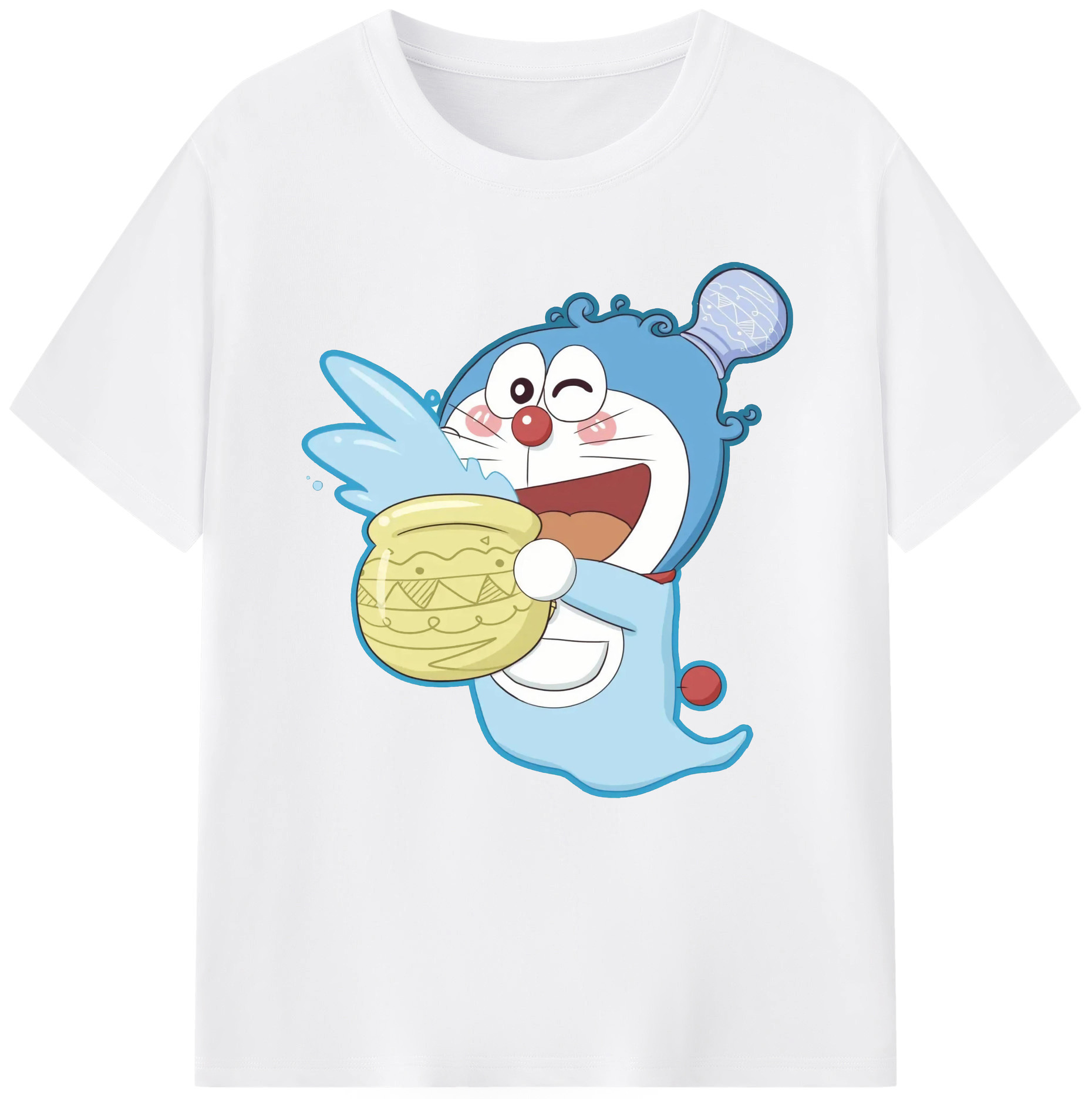 （画像用） ドラえもん Doraemon 綿100％半袖Tシャツ（フロントプリント）