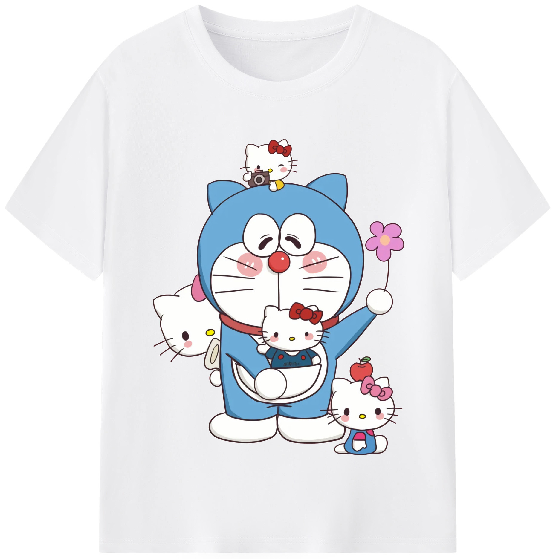 （画像用） ドラえもん Doraemon 綿100％半袖Tシャツ（フロントプリント）