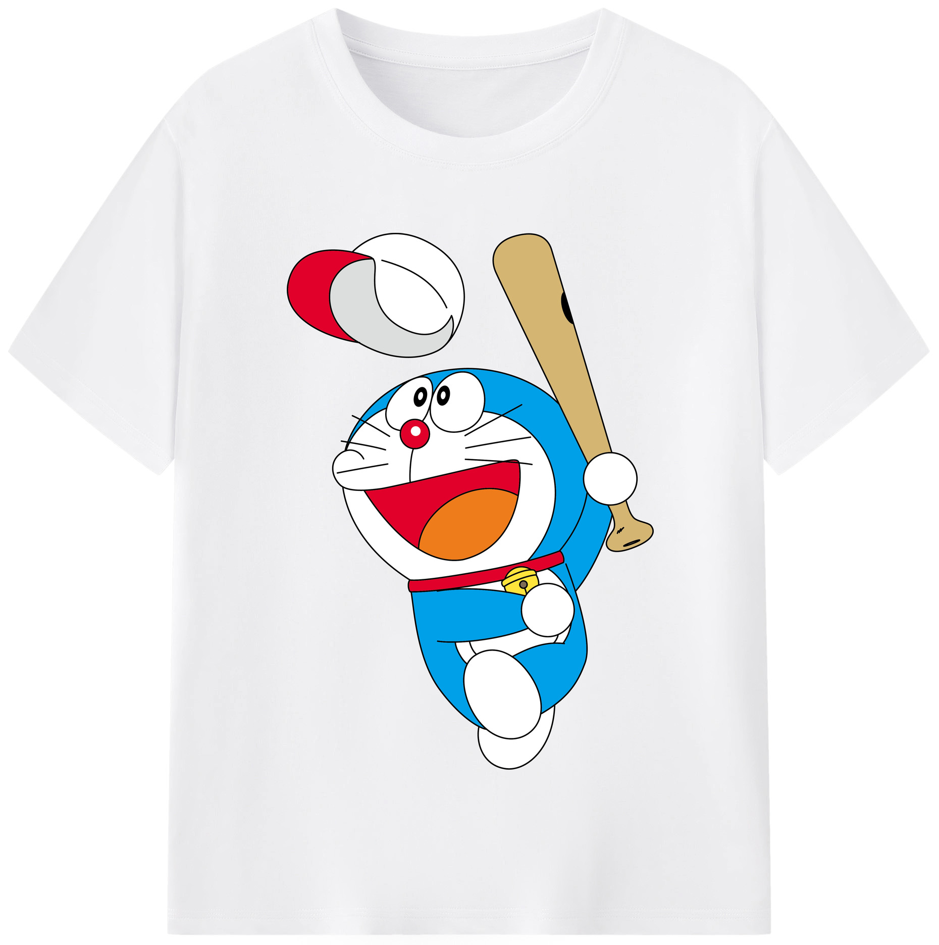 （画像用） ドラえもん Doraemon 綿100％半袖Tシャツ（フロントプリント）