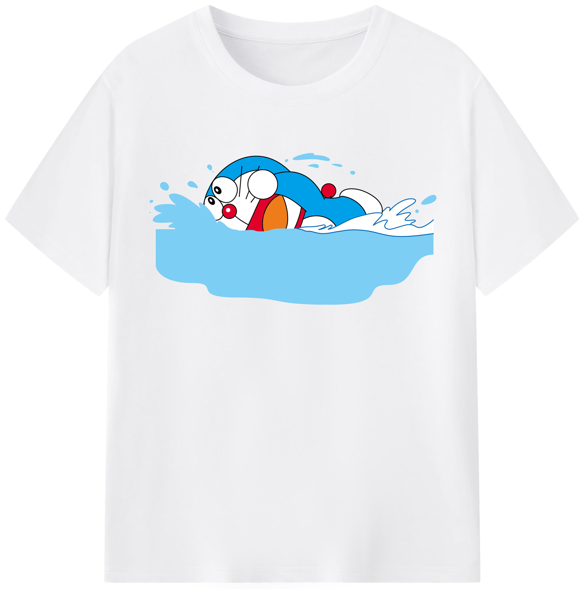 （画像用） ドラえもん Doraemon 綿100％半袖Tシャツ（フロントプリント）
