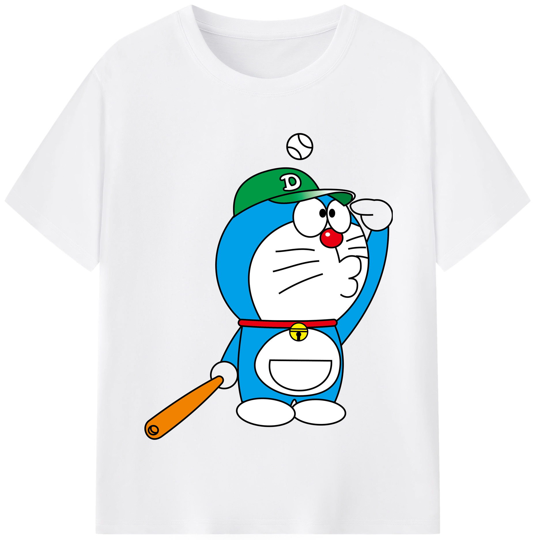（画像用） ドラえもん Doraemon 綿100％半袖Tシャツ（フロントプリント）