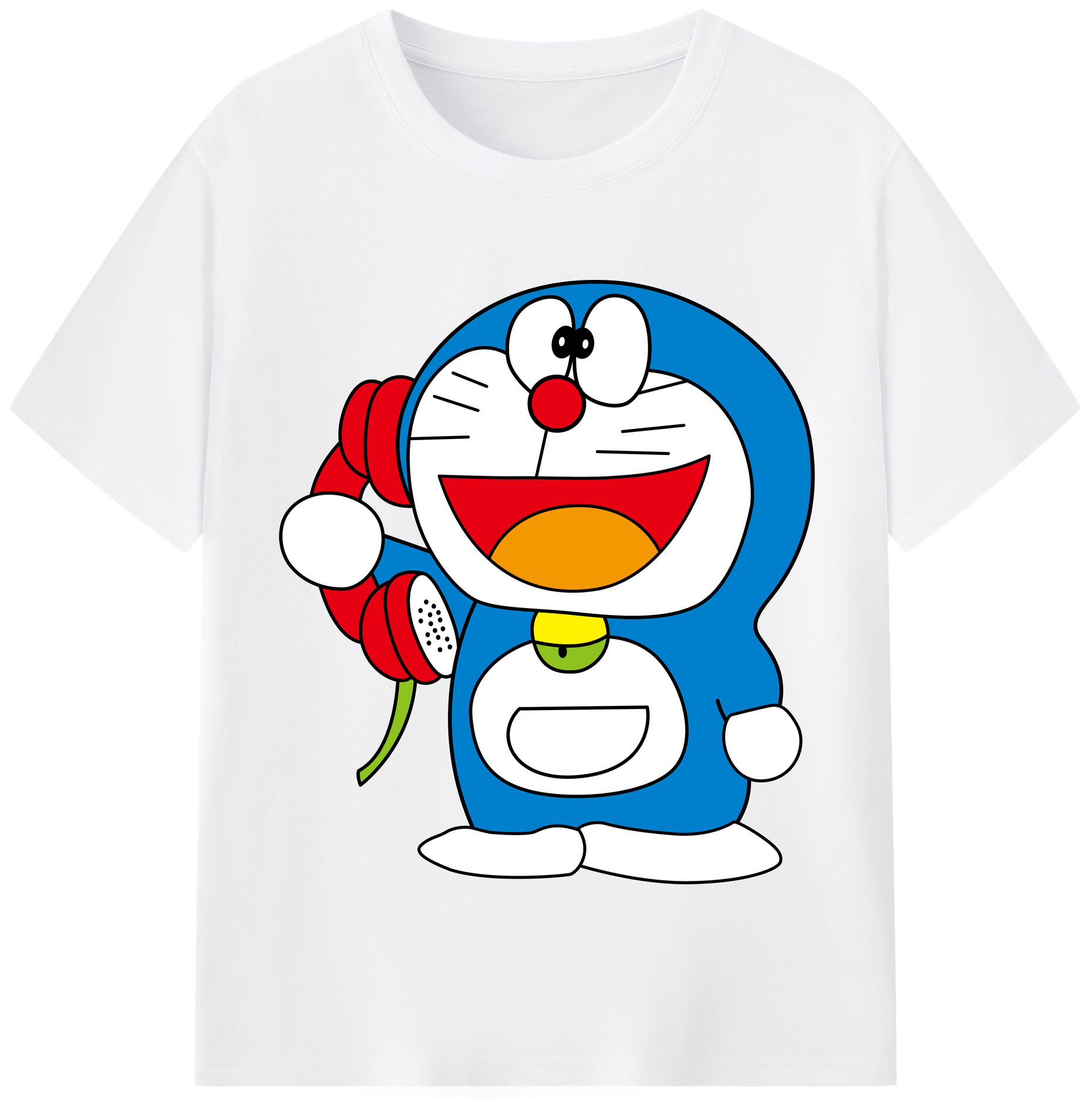 （画像用） ドラえもん Doraemon 綿100％半袖Tシャツ（フロントプリント）