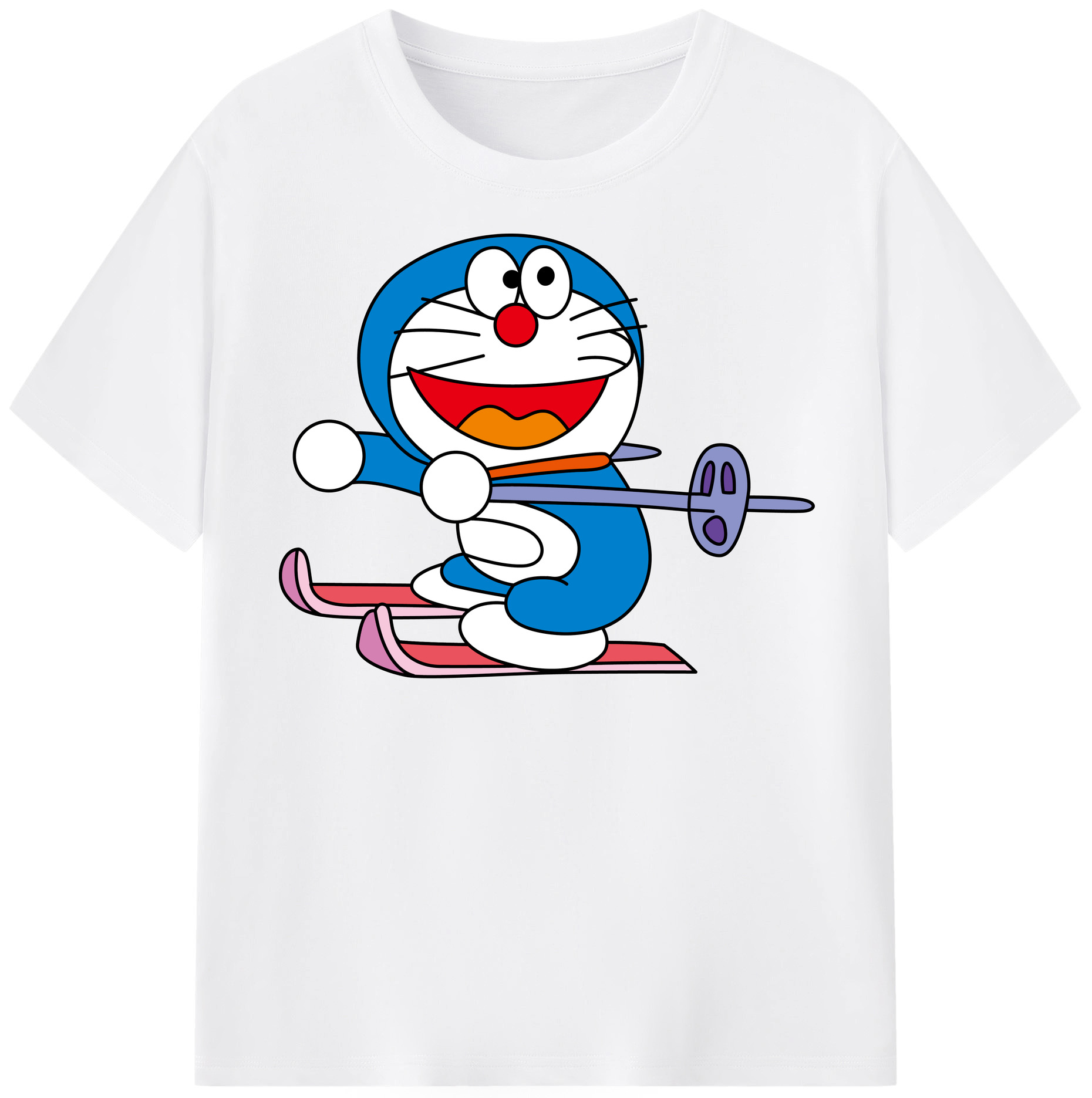 （画像用） ドラえもん Doraemon 綿100％半袖Tシャツ（フロントプリント）