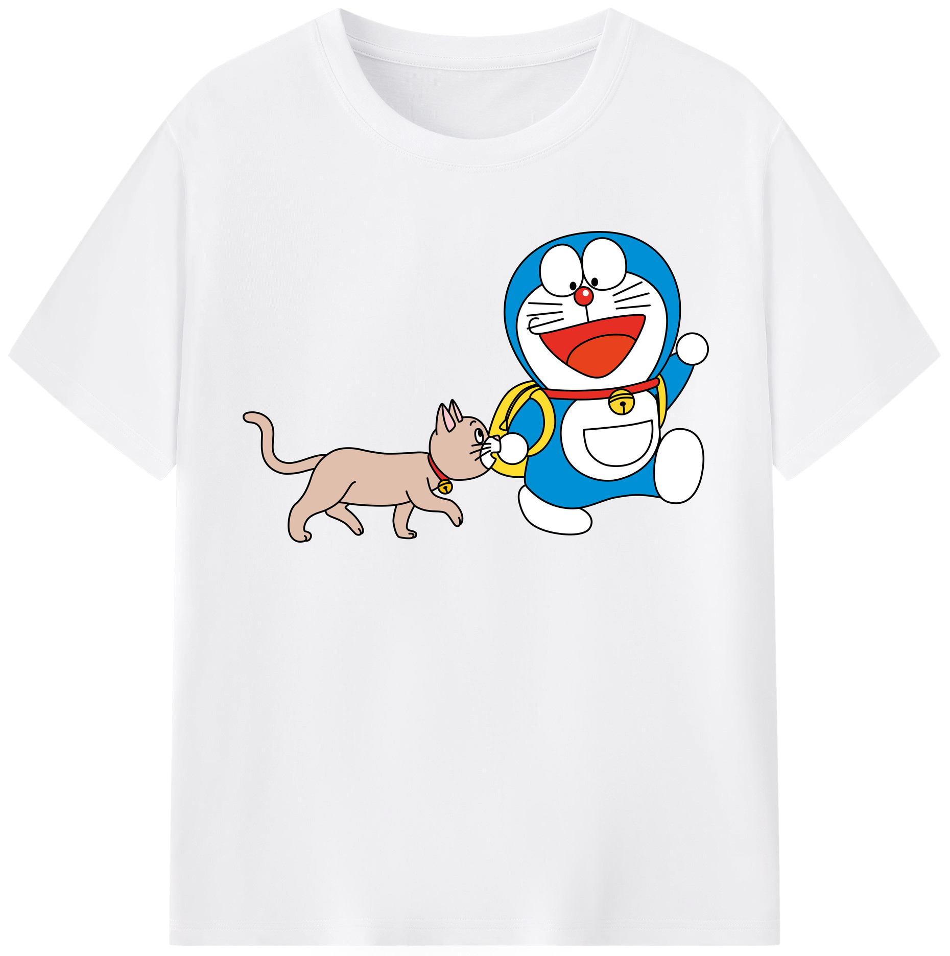 （画像用） ドラえもん Doraemon 綿100％半袖Tシャツ（フロントプリント）