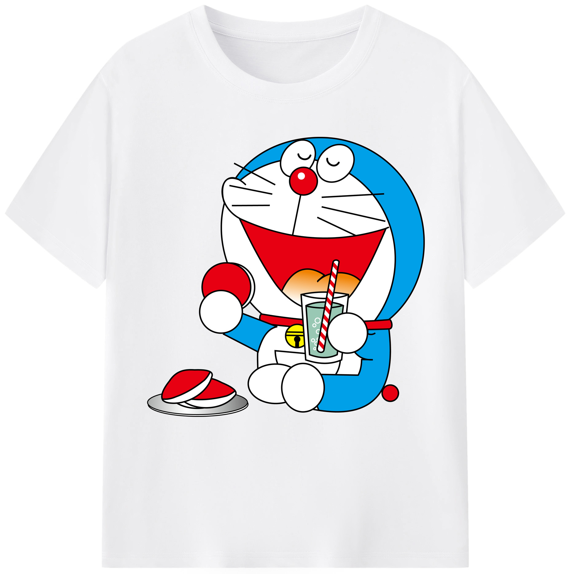 （画像用） ドラえもん Doraemon 綿100％半袖Tシャツ（フロントプリント）
