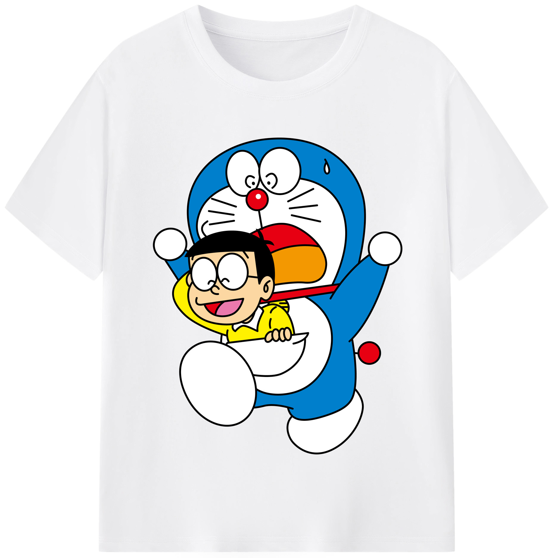 （画像用） ドラえもん Doraemon 綿100％半袖Tシャツ（フロントプリント）