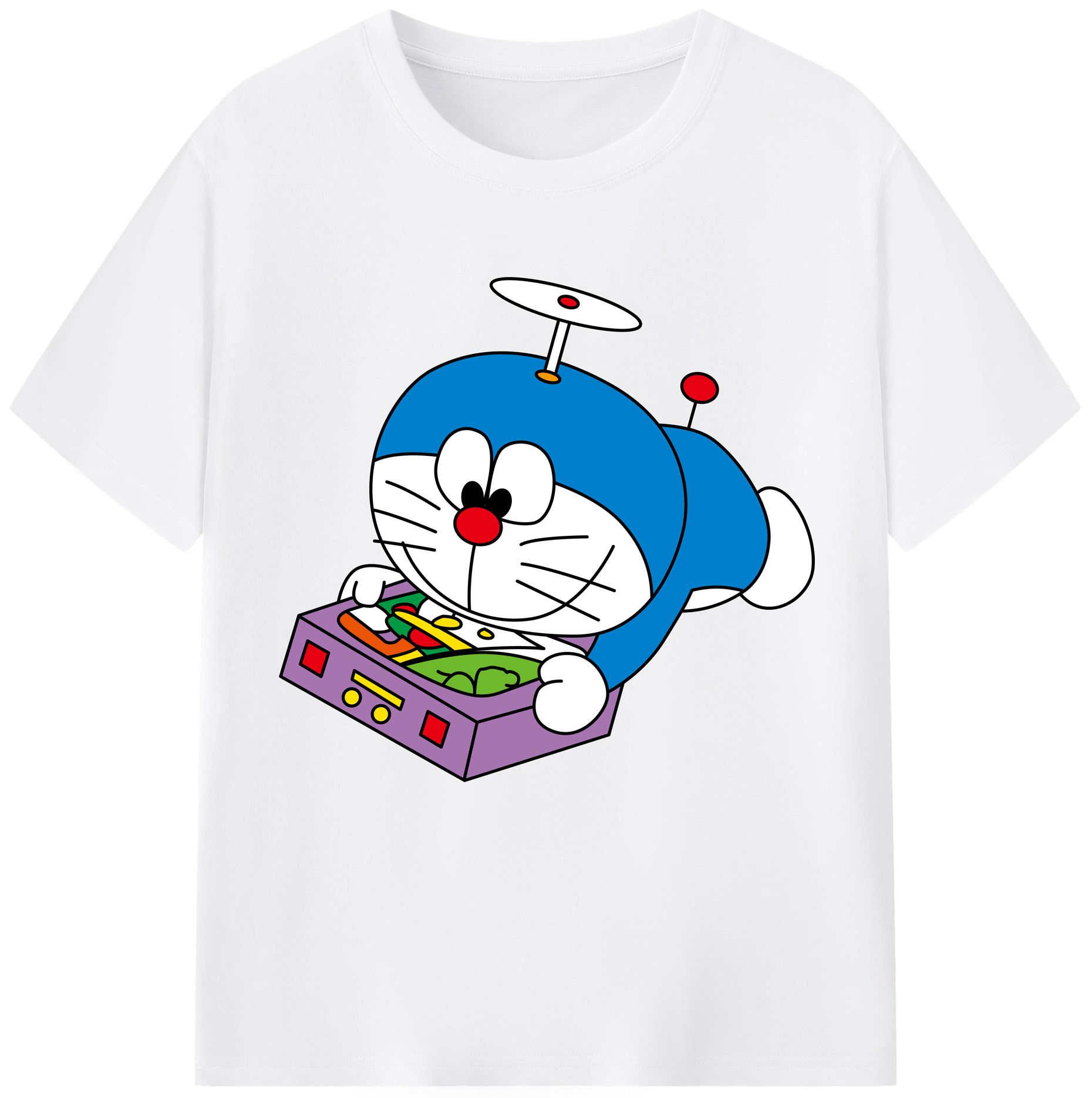 （画像用） ドラえもん Doraemon 綿100％半袖Tシャツ（フロントプリント）