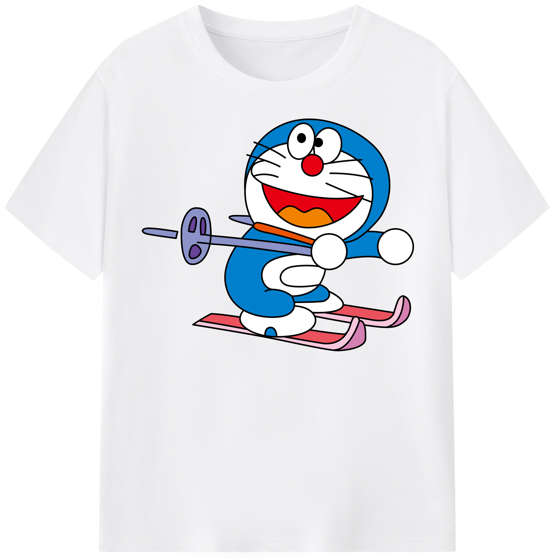 （画像用） ドラえもん Doraemon 綿100％半袖Tシャツ（フロントプリント）