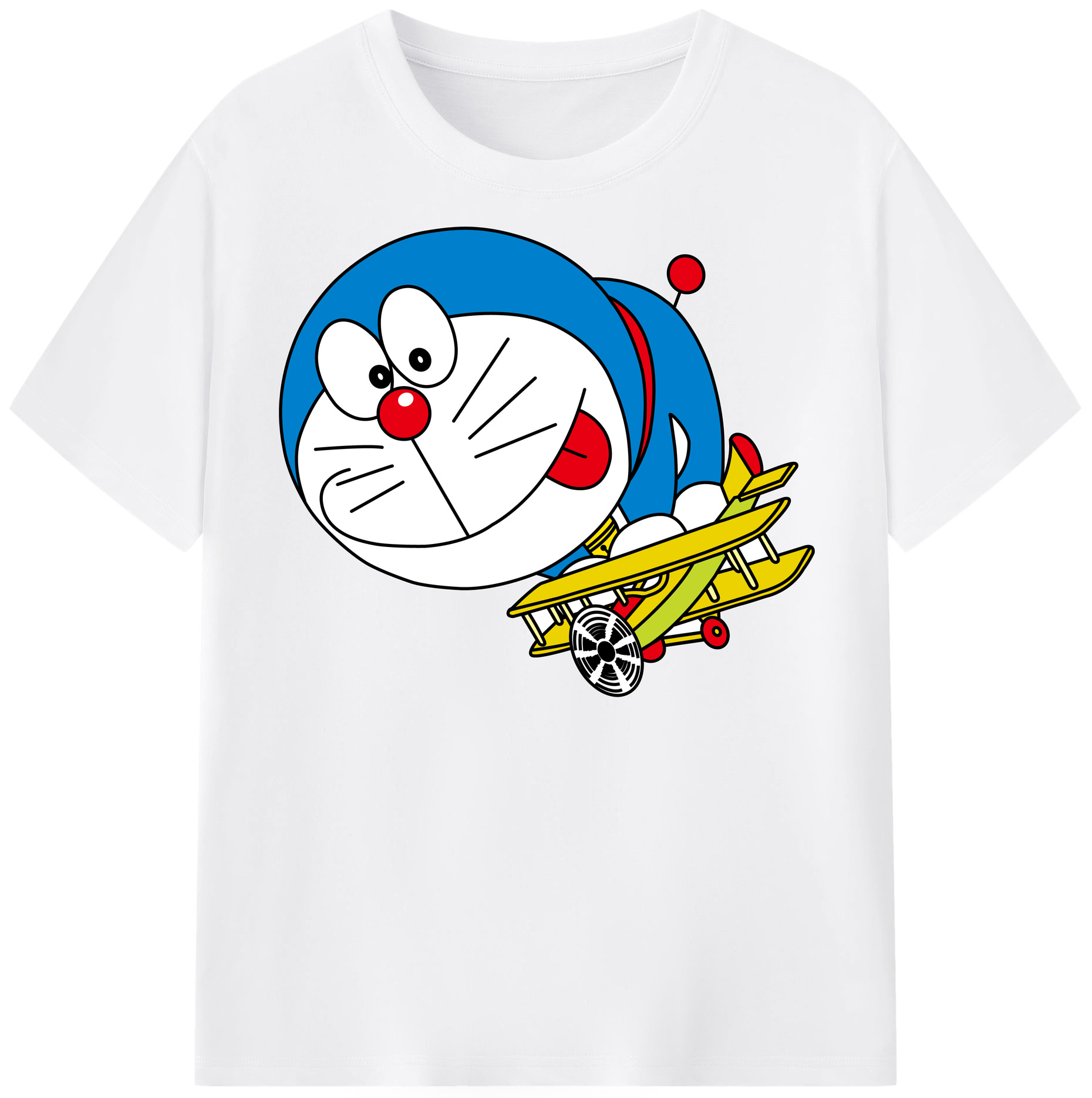 （画像用） ドラえもん Doraemon 綿100％半袖Tシャツ（フロントプリント）
