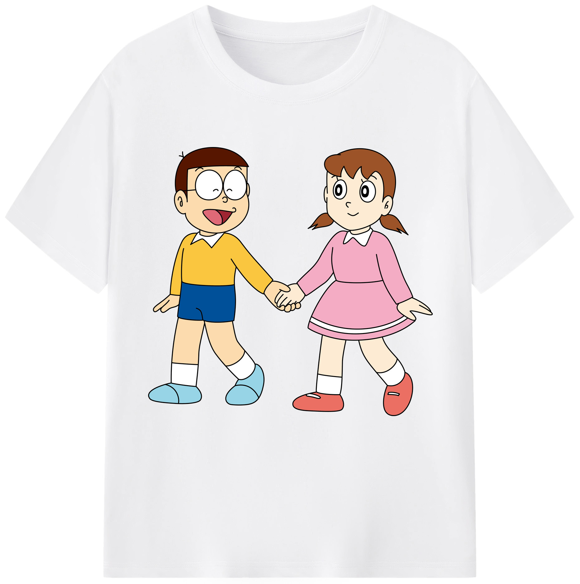（画像用） ドラえもん 野比 のび太 Doraemon Nobita Nobi 綿100％半袖Tシャツ（フロントプリント）
