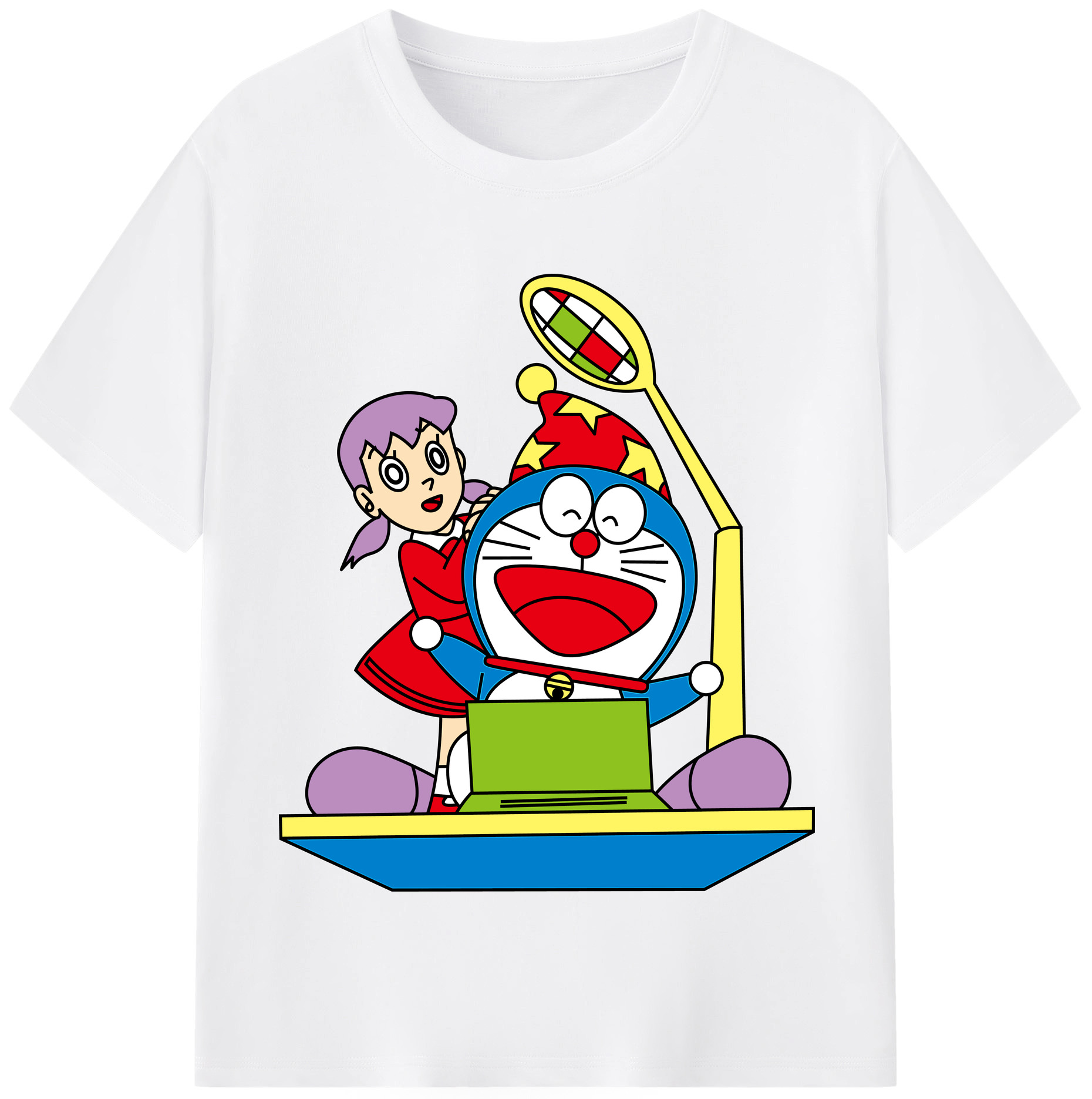 （画像用） ドラえもん みなもと しずか Doraemon Shizuka Minamoto 綿100％半袖Tシャツ（フロントプリント）