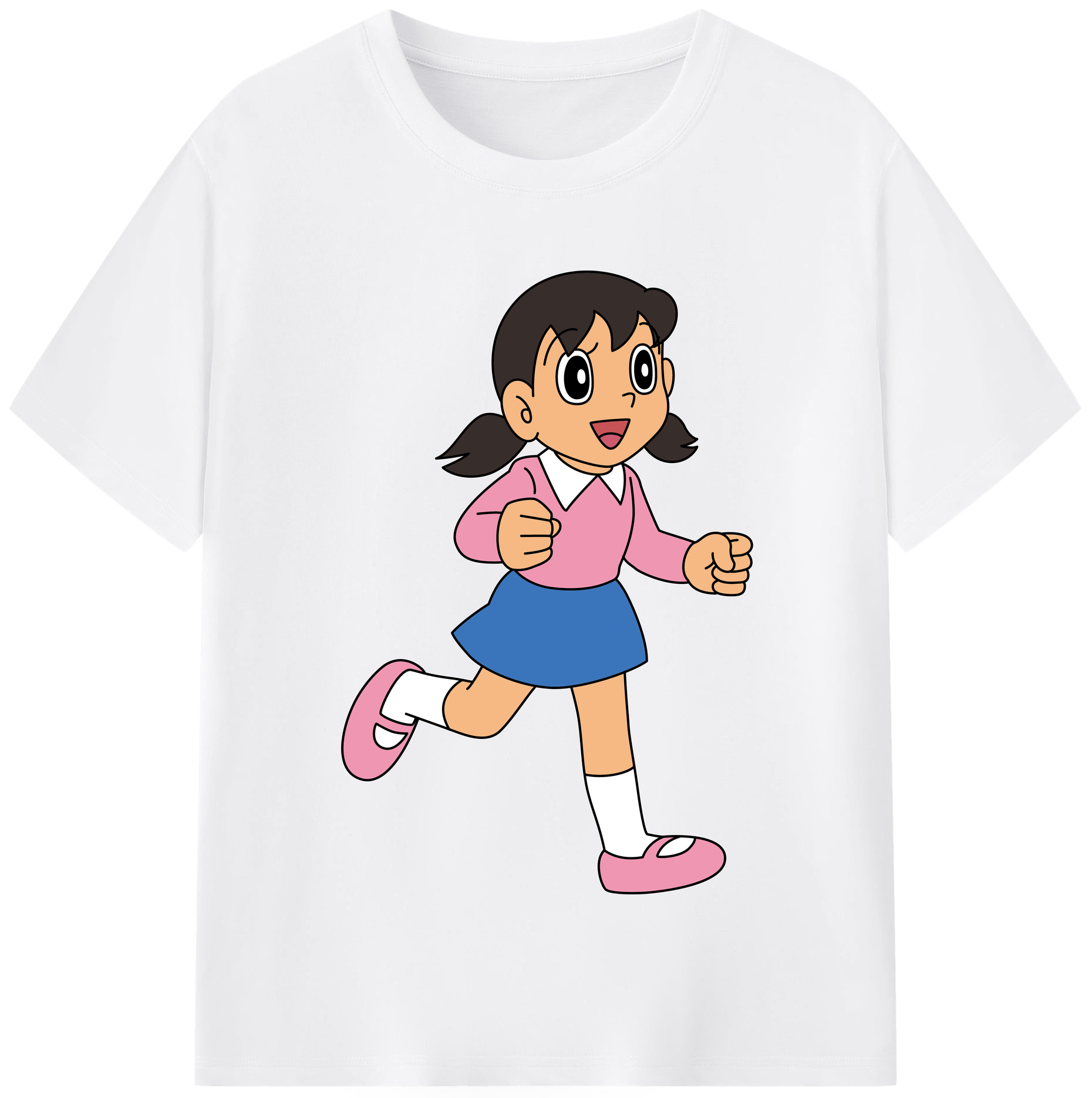（画像用） ドラえもん みなもと しずか Doraemon Shizuka Minamoto 綿100％半袖Tシャツ（フロントプリント）