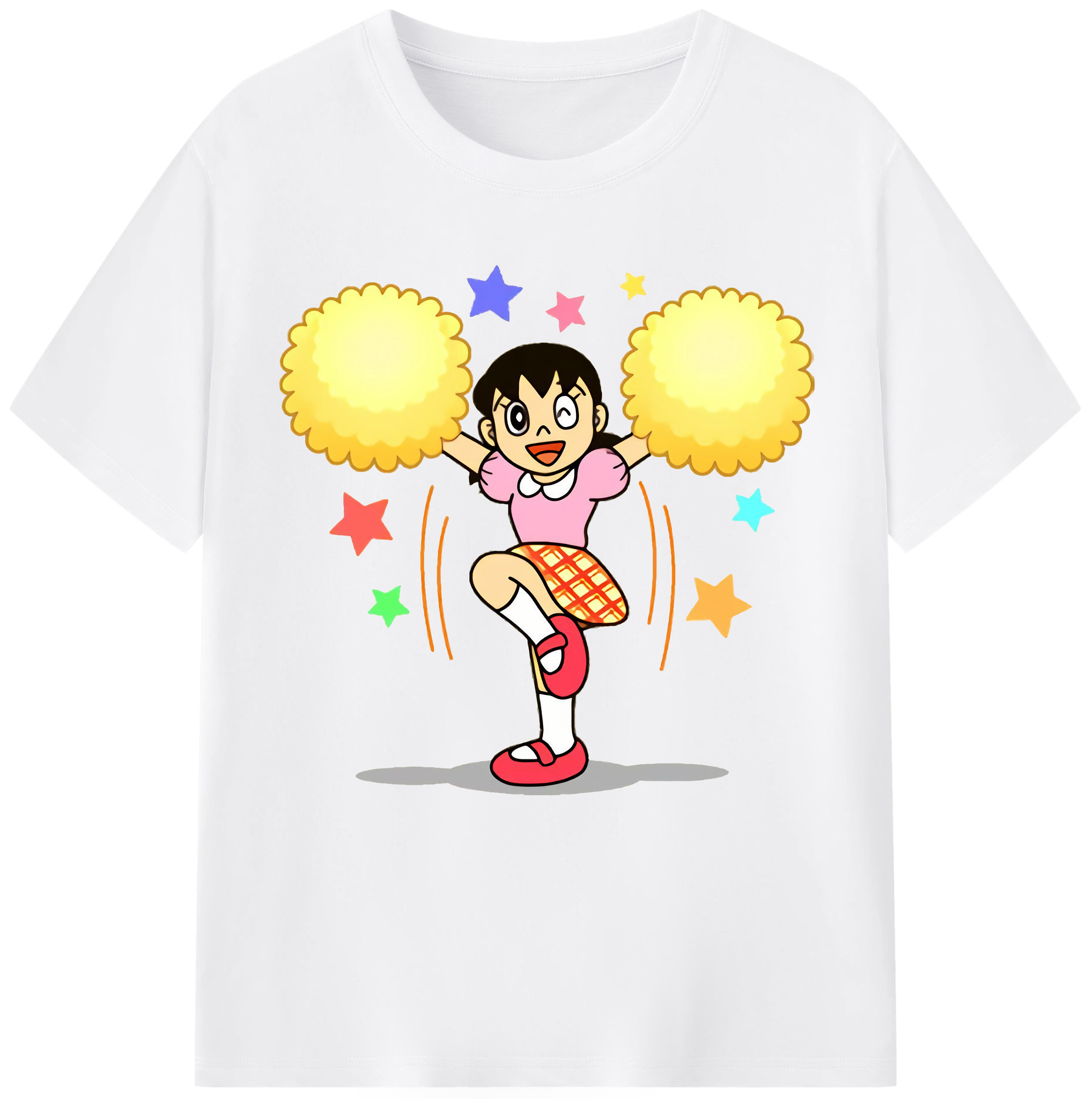 （画像用） ドラえもん みなもと しずか Doraemon Shizuka Minamoto 綿100％半袖Tシャツ（フロントプリント）