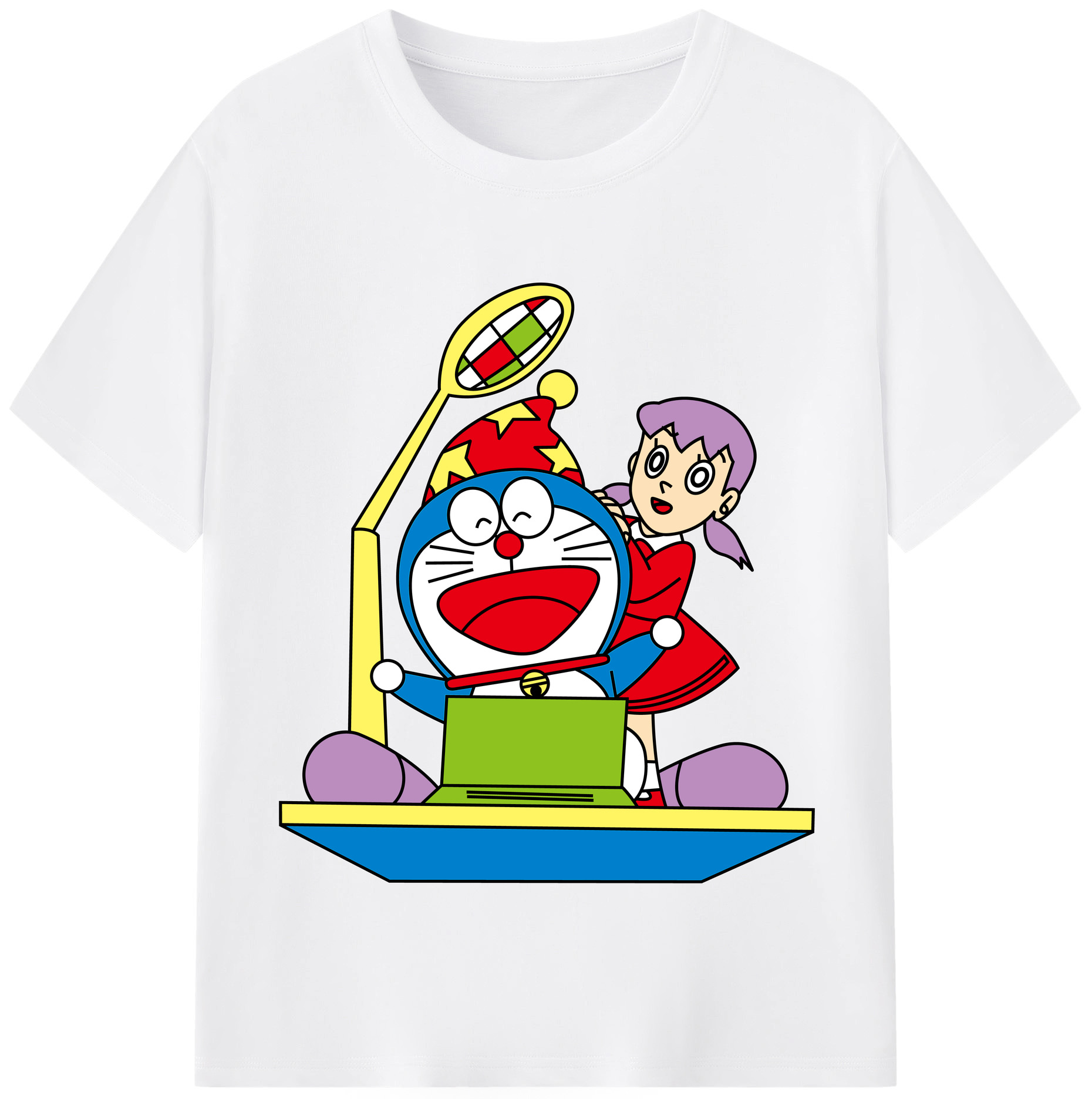 （画像用） ドラえもん みなもと しずか Doraemon Shizuka Minamoto 綿100％半袖Tシャツ（フロントプリント）