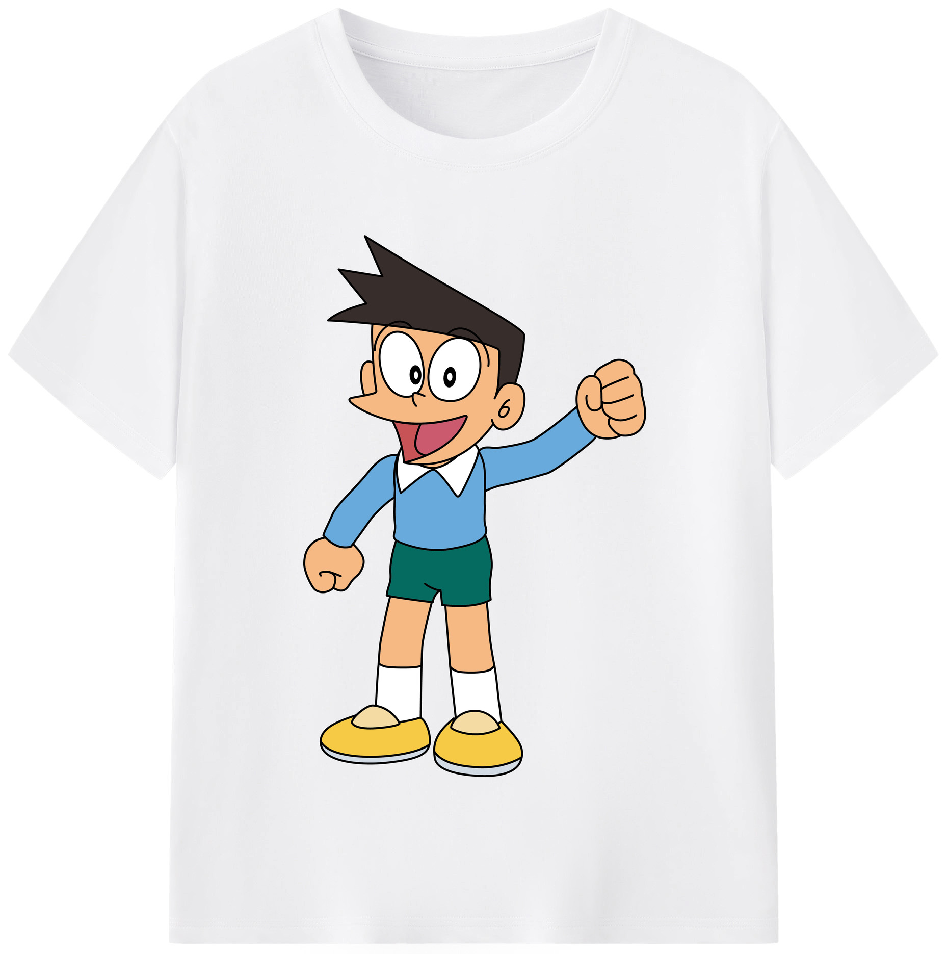 （画像用） ドラえもん 骨川 スネ夫 Doraemon Honekawa Suneo 綿100％半袖Tシャツ（フロントプリント）