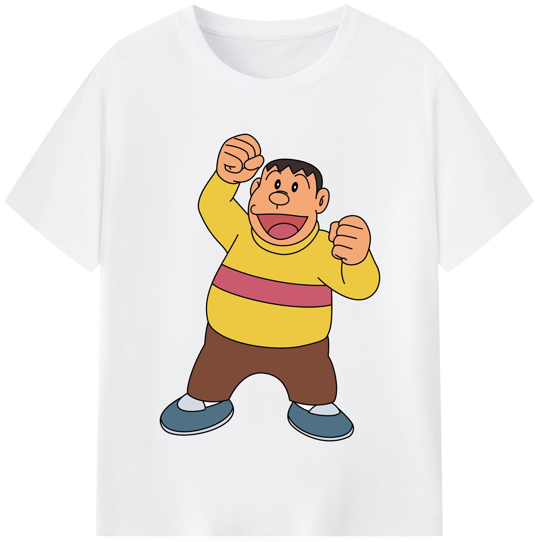 （画像用） ドラえもん 剛田武 Doraemon Gouta Takeshi 綿100％半袖Tシャツ（フロントプリント）