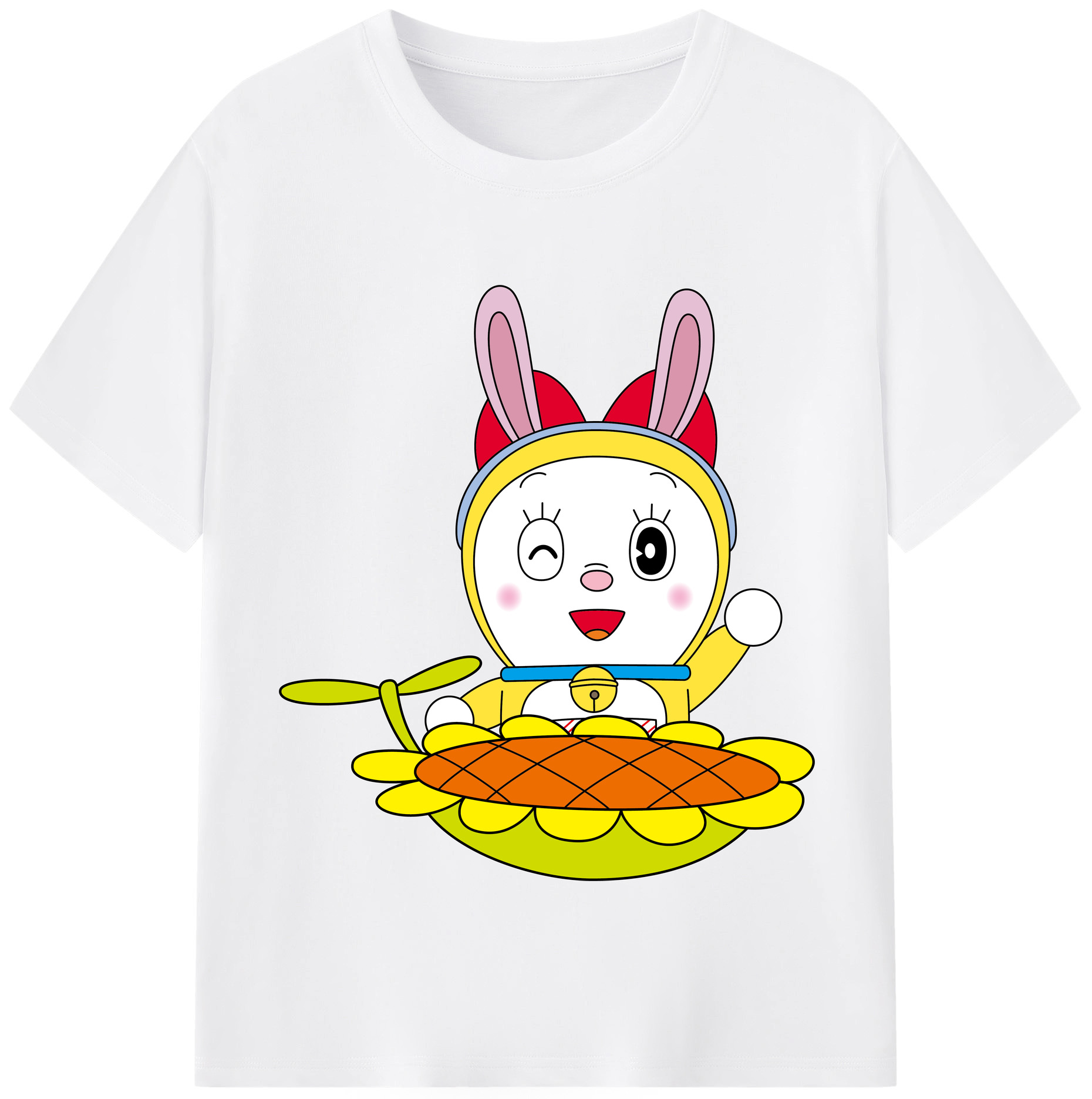 （画像用） ドラえもん ドラミ Doraemon Dorami 綿100％半袖Tシャツ（フロントプリント）