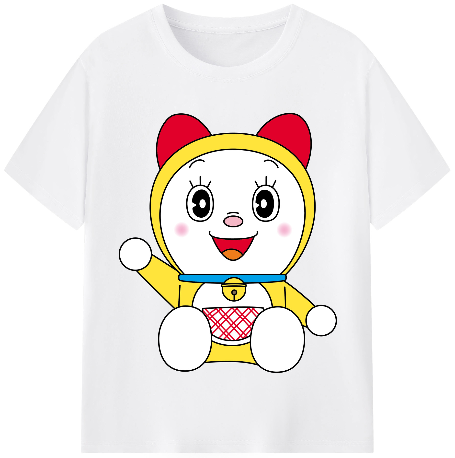 （画像用） ドラえもん ドラミ Doraemon Dorami 綿100％半袖Tシャツ（フロントプリント）