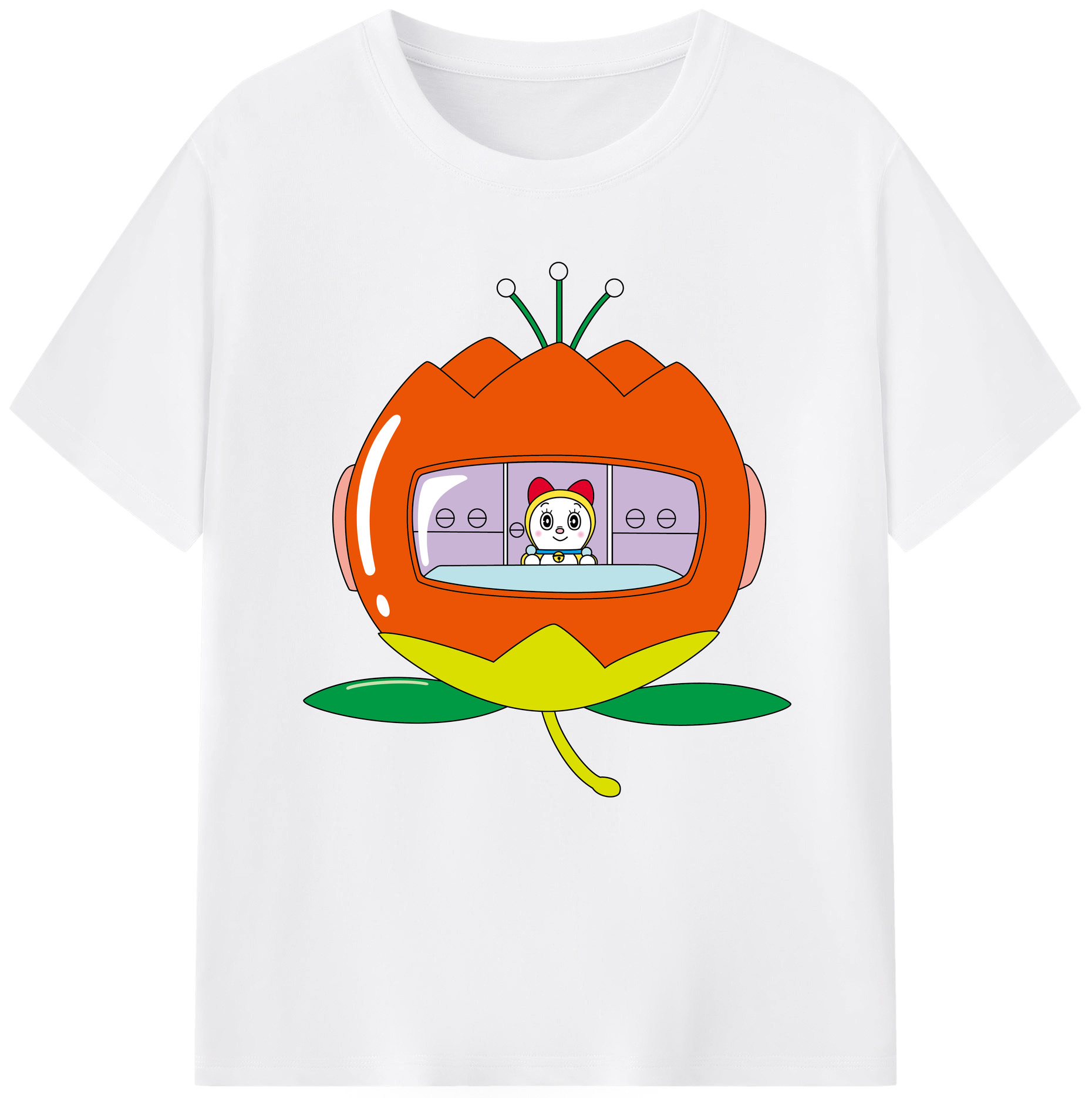 （画像用） ドラえもん ドラミ Doraemon Dorami 綿100％半袖Tシャツ（フロントプリント）