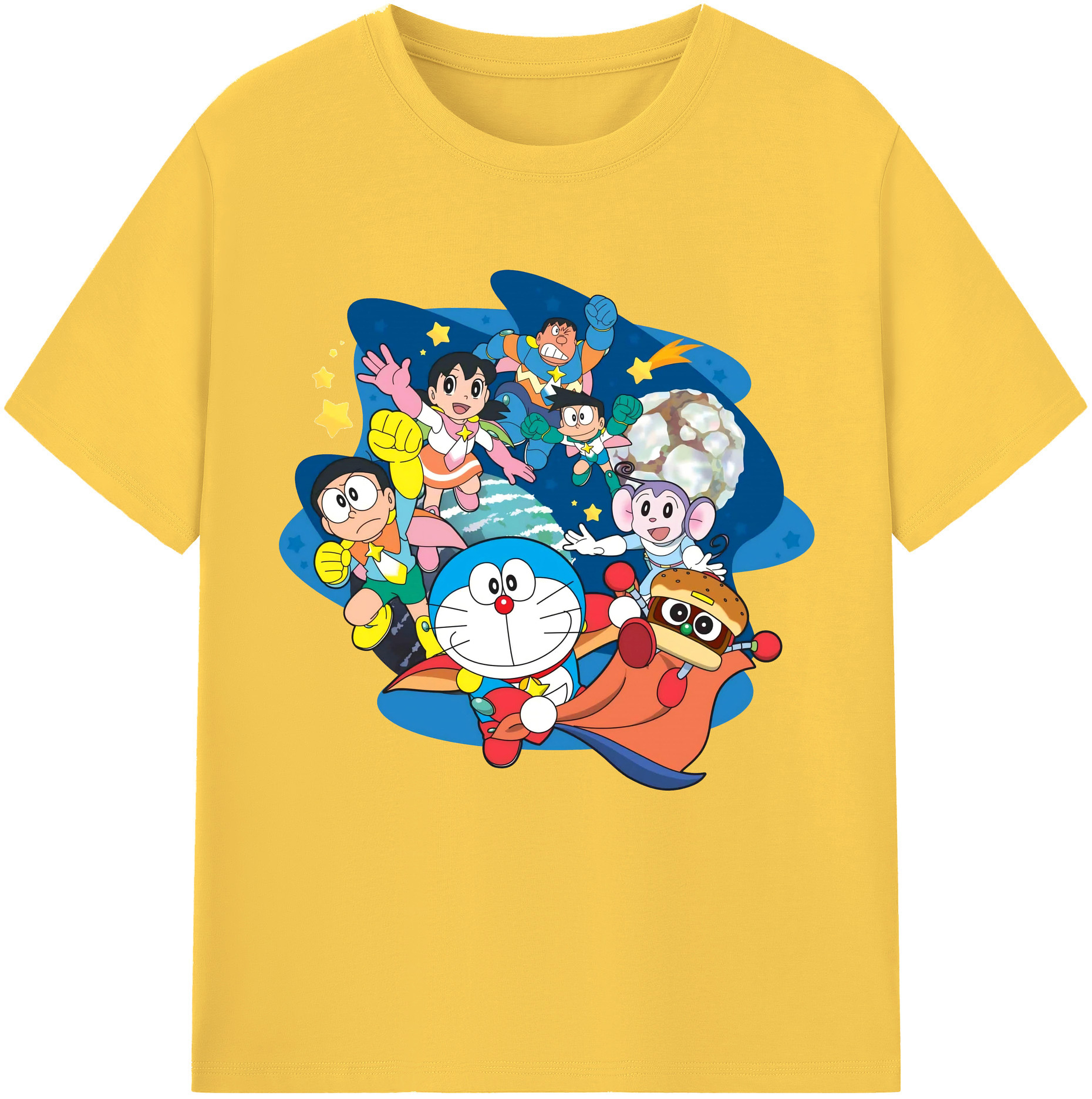 （画像用） ドラえもん Doraemon 綿100％半袖Tシャツ（フロントプリント）