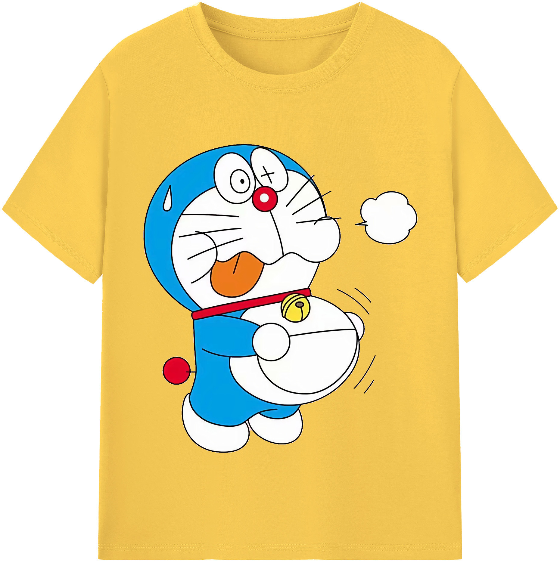 （画像用） ドラえもん Doraemon 綿100％半袖Tシャツ（フロントプリント）