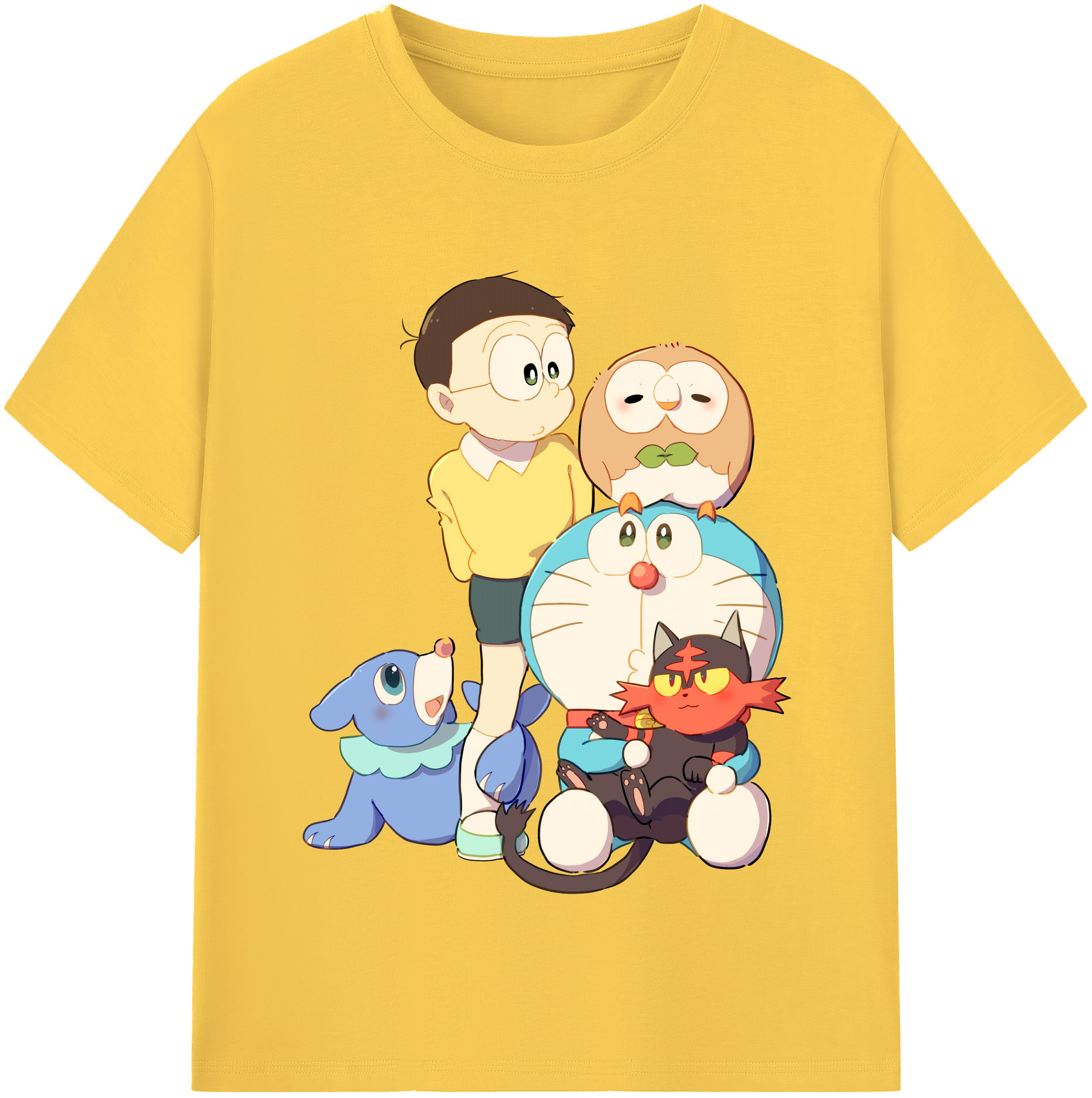（画像用） ドラえもん Doraemon 綿100％半袖Tシャツ（フロントプリント）