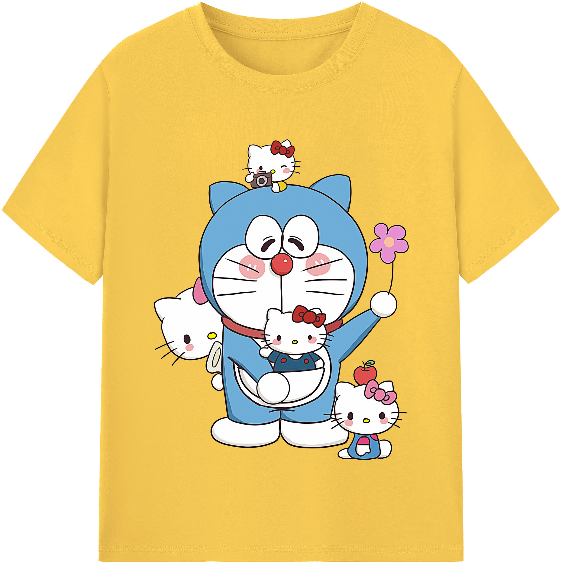 （画像用） ドラえもん Doraemon 綿100％半袖Tシャツ（フロントプリント）