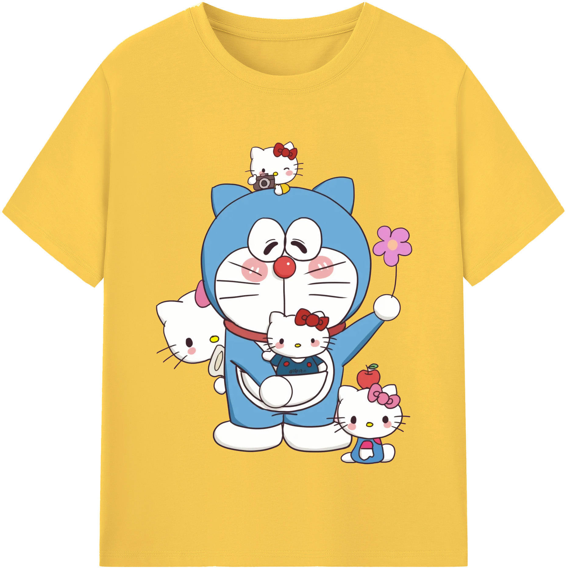 （画像用） ドラえもん Doraemon 綿100％半袖Tシャツ（フロントプリント）