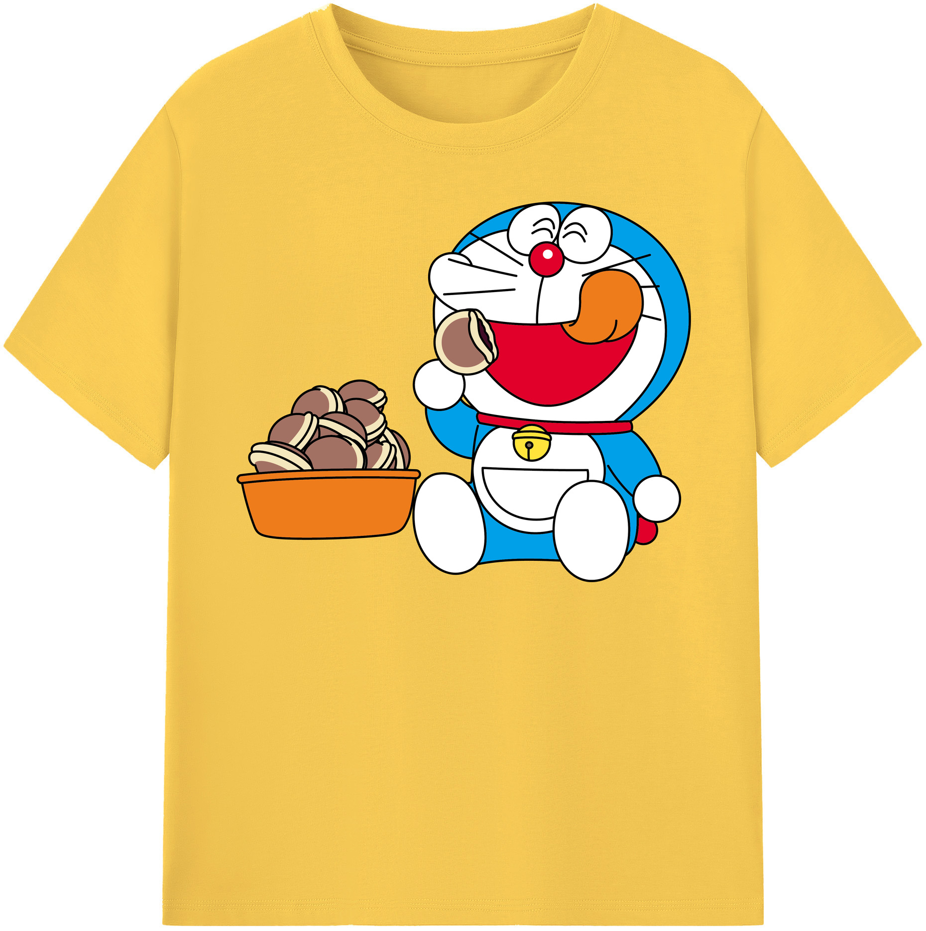 （画像用） ドラえもん Doraemon 綿100％半袖Tシャツ（フロントプリント）