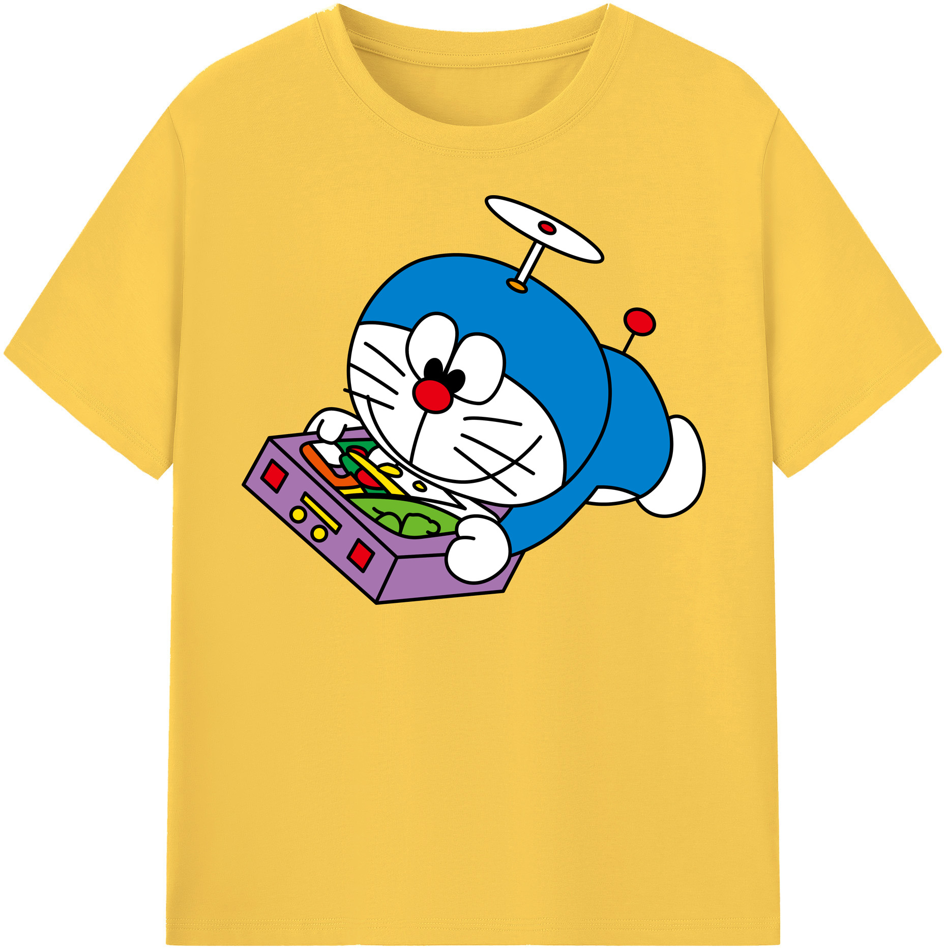 （画像用） ドラえもん Doraemon 綿100％半袖Tシャツ（フロントプリント）