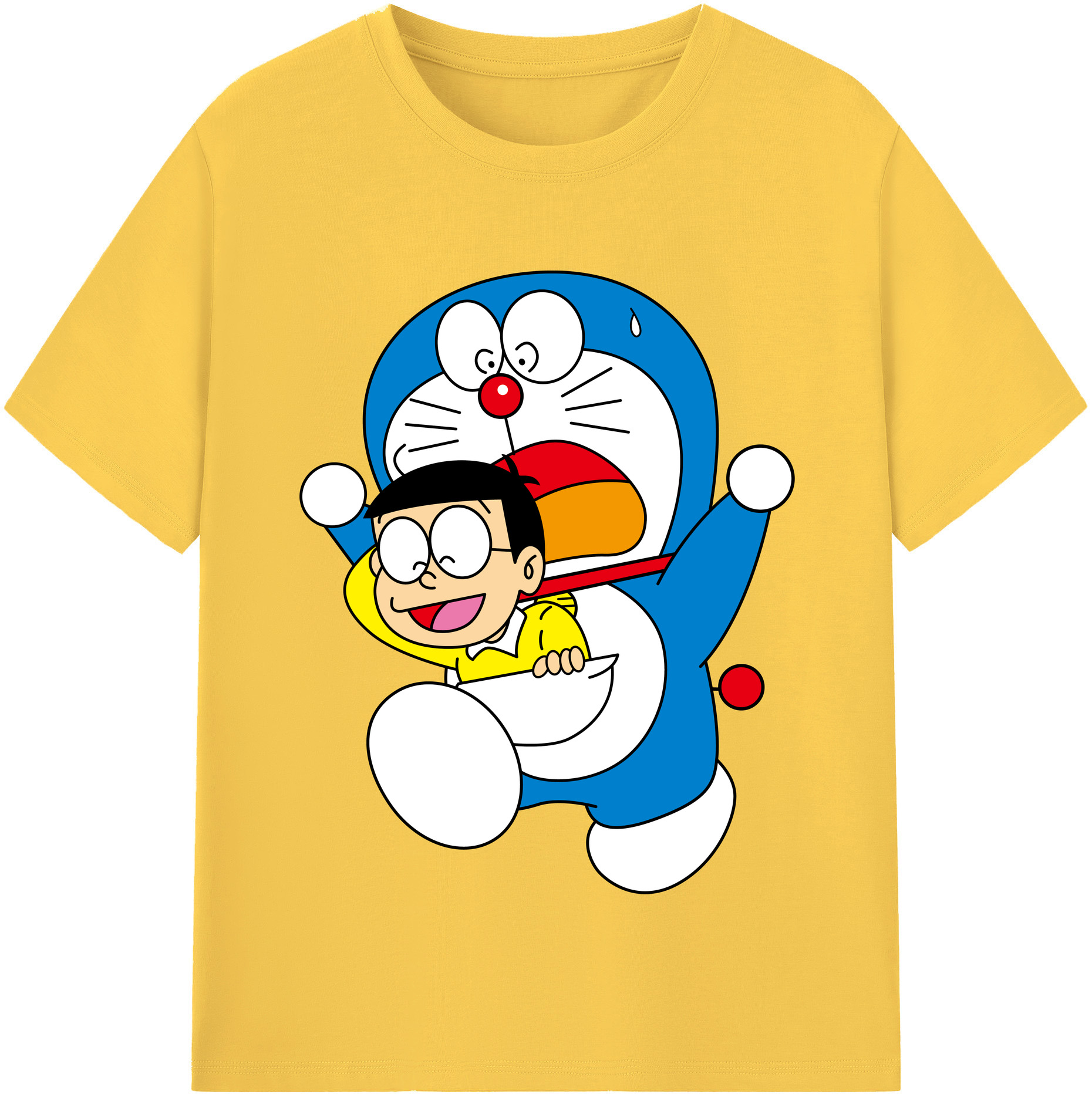 （画像用） ドラえもん Doraemon 綿100％半袖Tシャツ（フロントプリント）