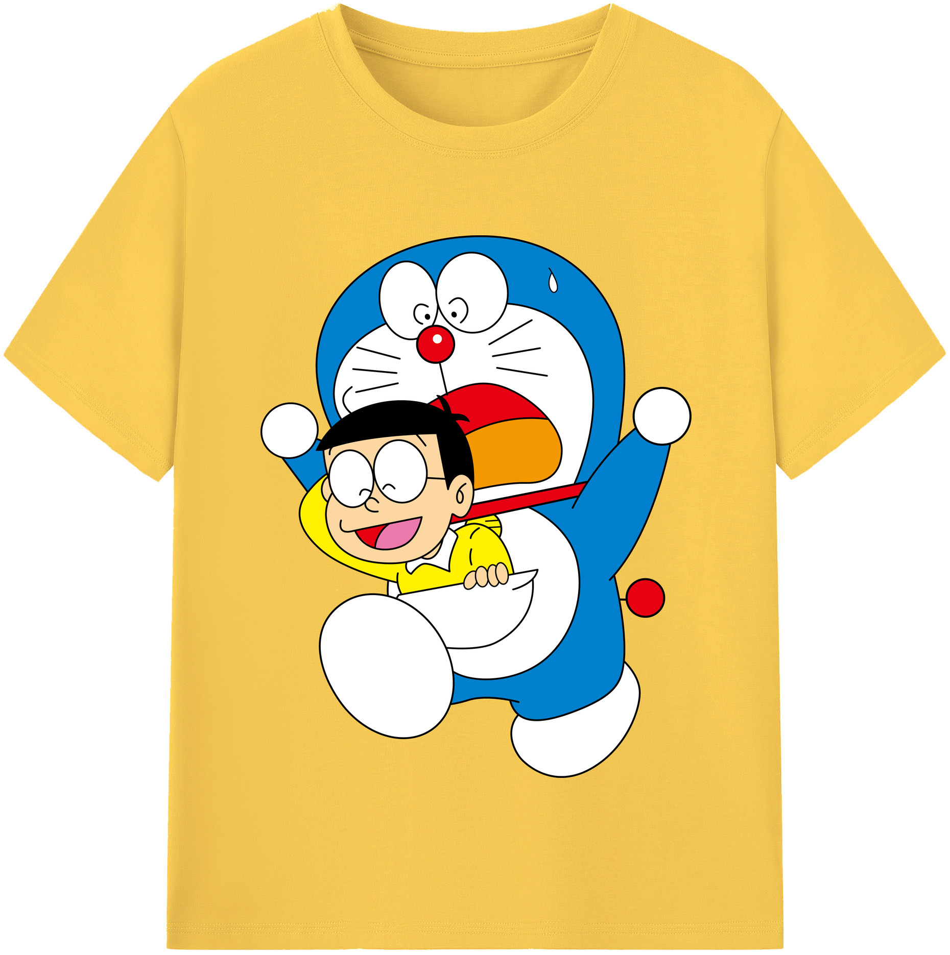 （画像用） ドラえもん Doraemon 綿100％半袖Tシャツ（フロントプリント）