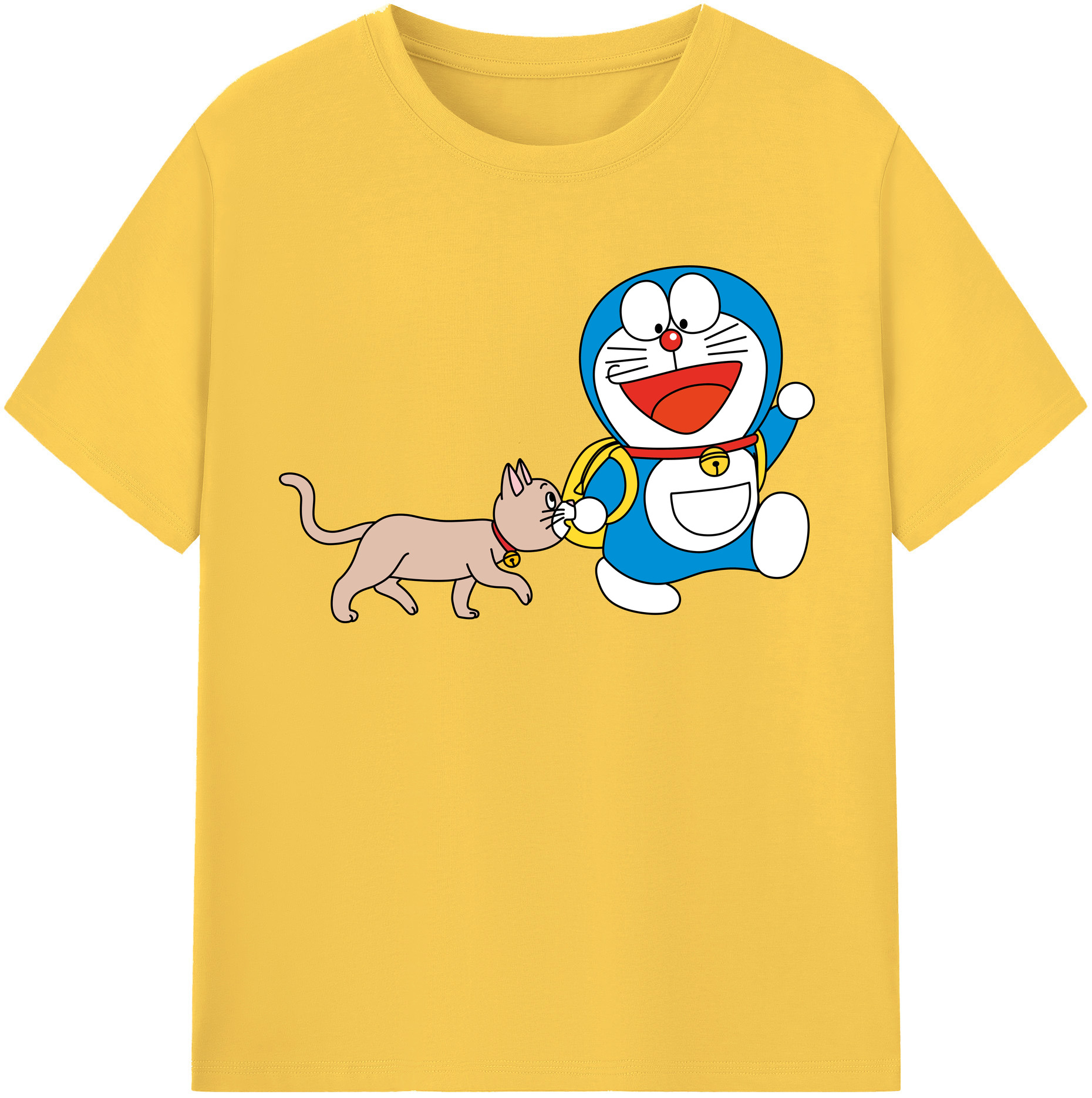 （画像用） ドラえもん Doraemon 綿100％半袖Tシャツ（フロントプリント）