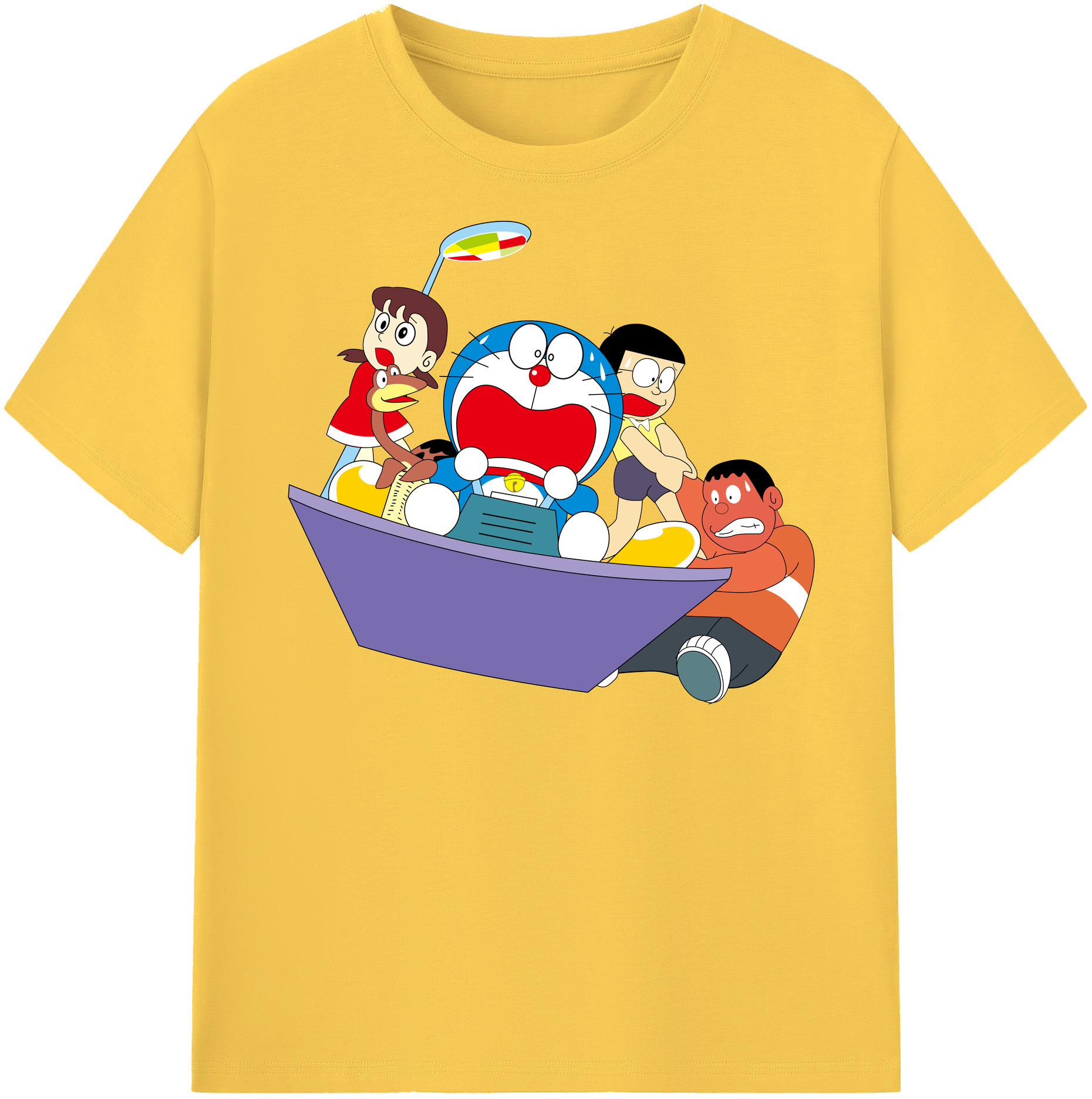 （画像用） ドラえもん Doraemon 綿100％半袖Tシャツ（フロントプリント）