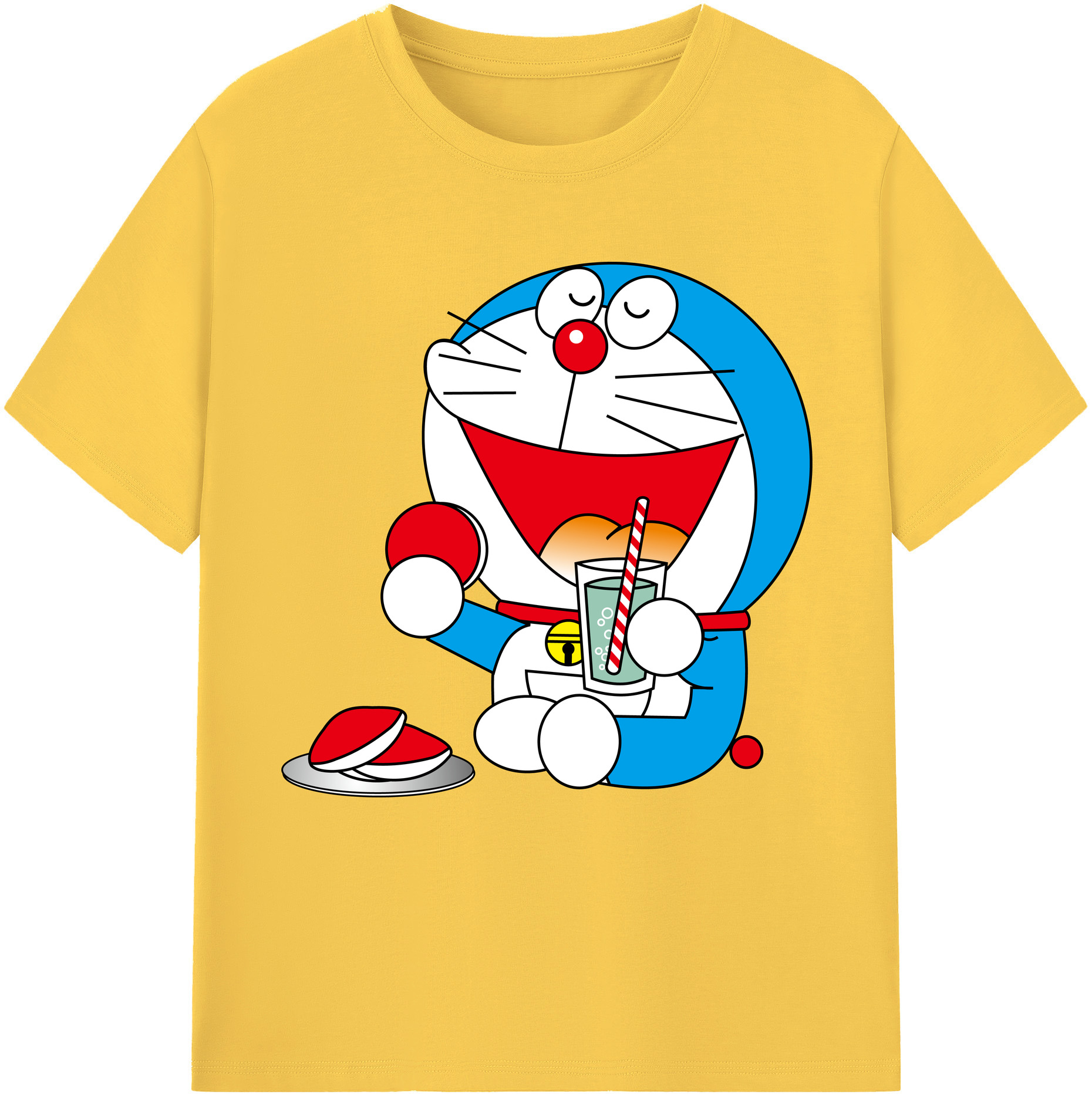 （画像用） ドラえもん Doraemon 綿100％半袖Tシャツ（フロントプリント）