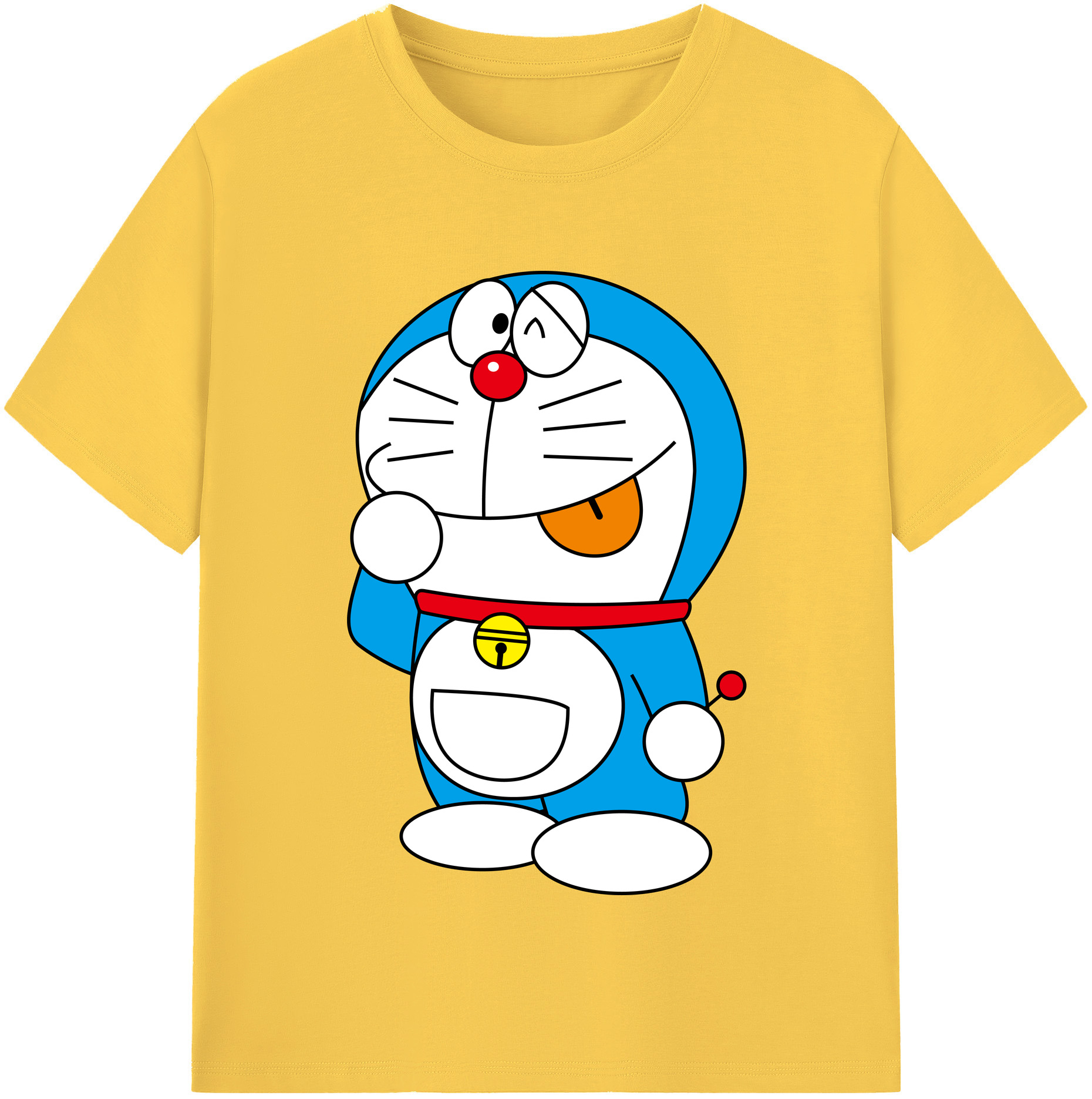 （画像用） ドラえもん Doraemon 綿100％半袖Tシャツ（フロントプリント）