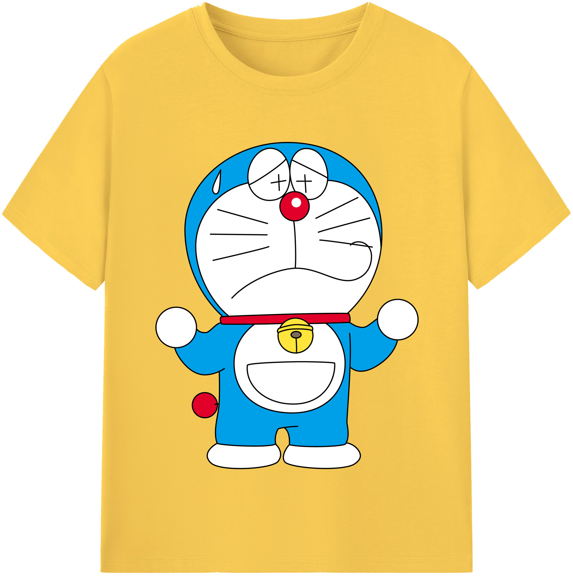 （画像用） ドラえもん Doraemon 綿100％半袖Tシャツ（フロントプリント）