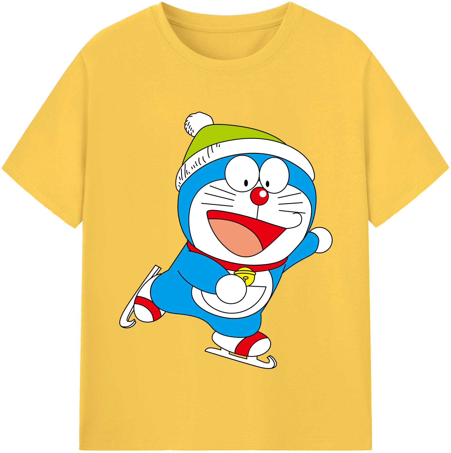 （画像用） ドラえもん Doraemon 綿100％半袖Tシャツ（フロントプリント）