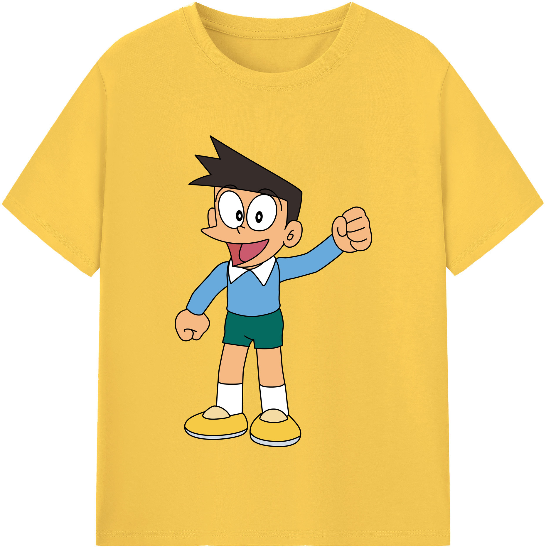 （画像用） ドラえもん 骨川 スネ夫 Doraemon Honekawa Suneo 綿100％半袖Tシャツ（フロントプリント）