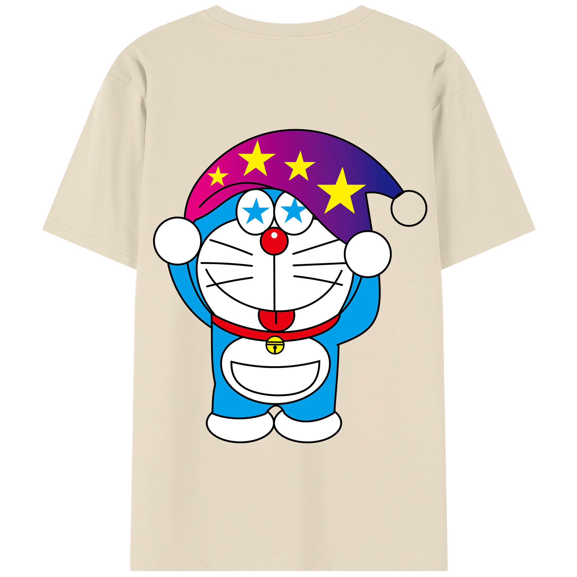 （画像用） ドラえもん Doraemon 綿100％半袖Tシャツ（背面プリント）