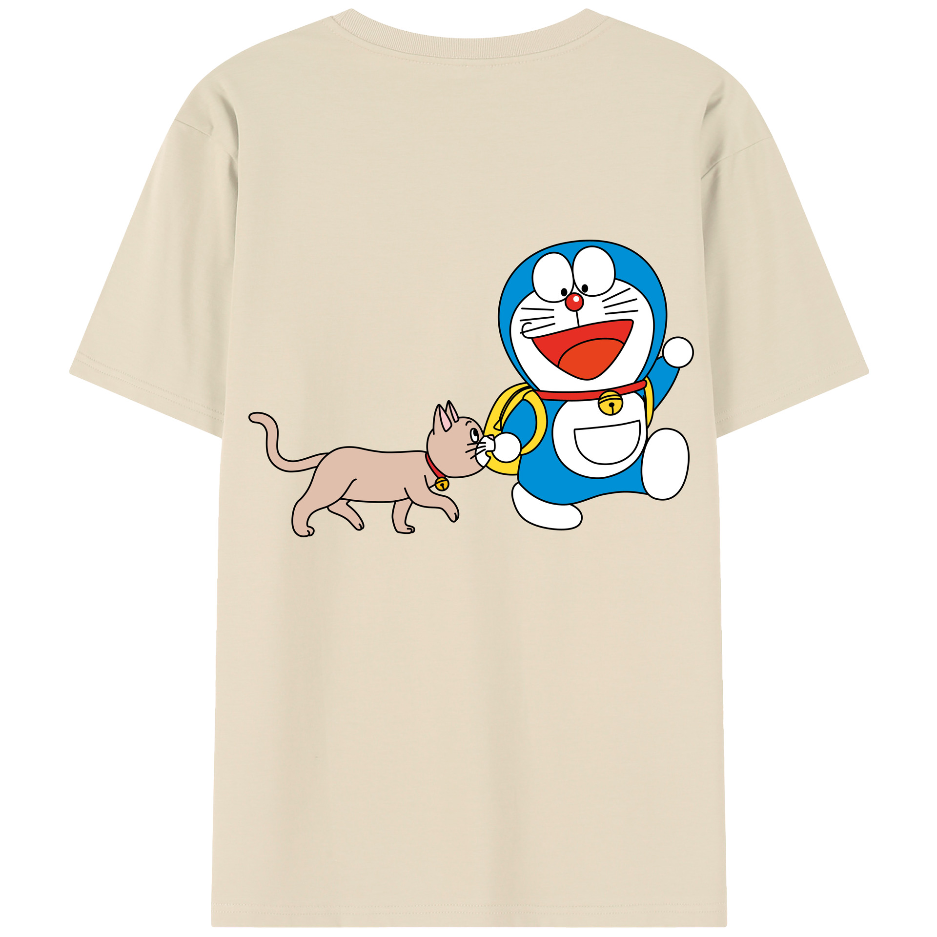 （画像用） ドラえもん Doraemon 綿100％半袖Tシャツ（背面プリント）