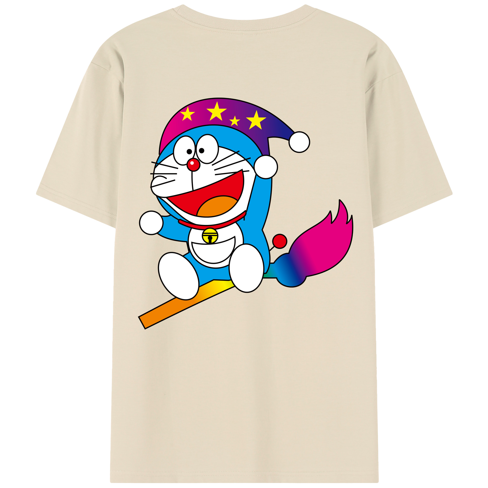 （画像用） ドラえもん Doraemon 綿100％半袖Tシャツ（背面プリント）
