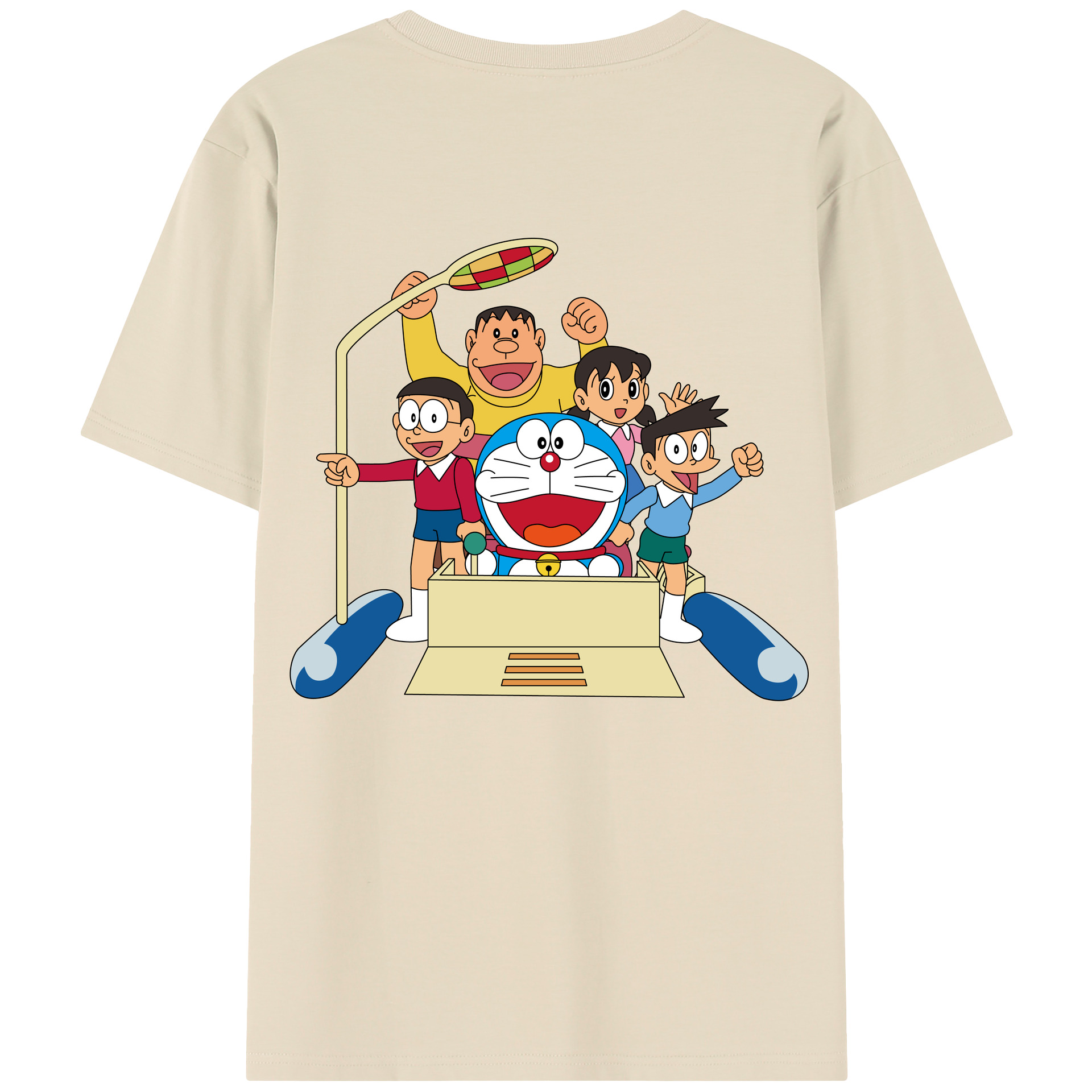 （画像用） ドラえもん 骨川 スネ夫 Doraemon Honekawa Suneo 綿100％半袖Tシャツ（背面プリント）