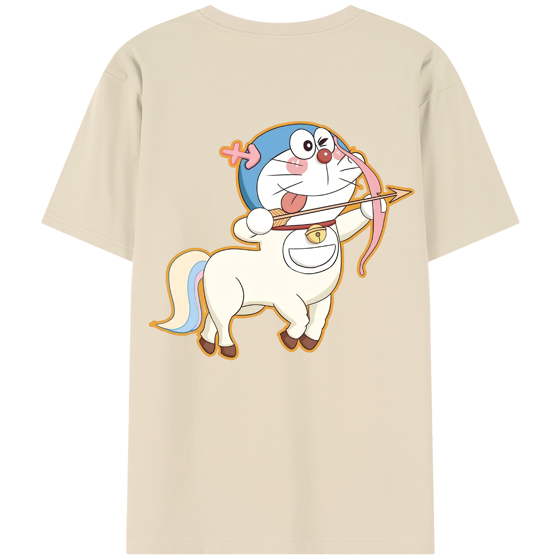 （画像用） ドラえもん Doraemon 綿100％半袖Tシャツ（背面プリント）