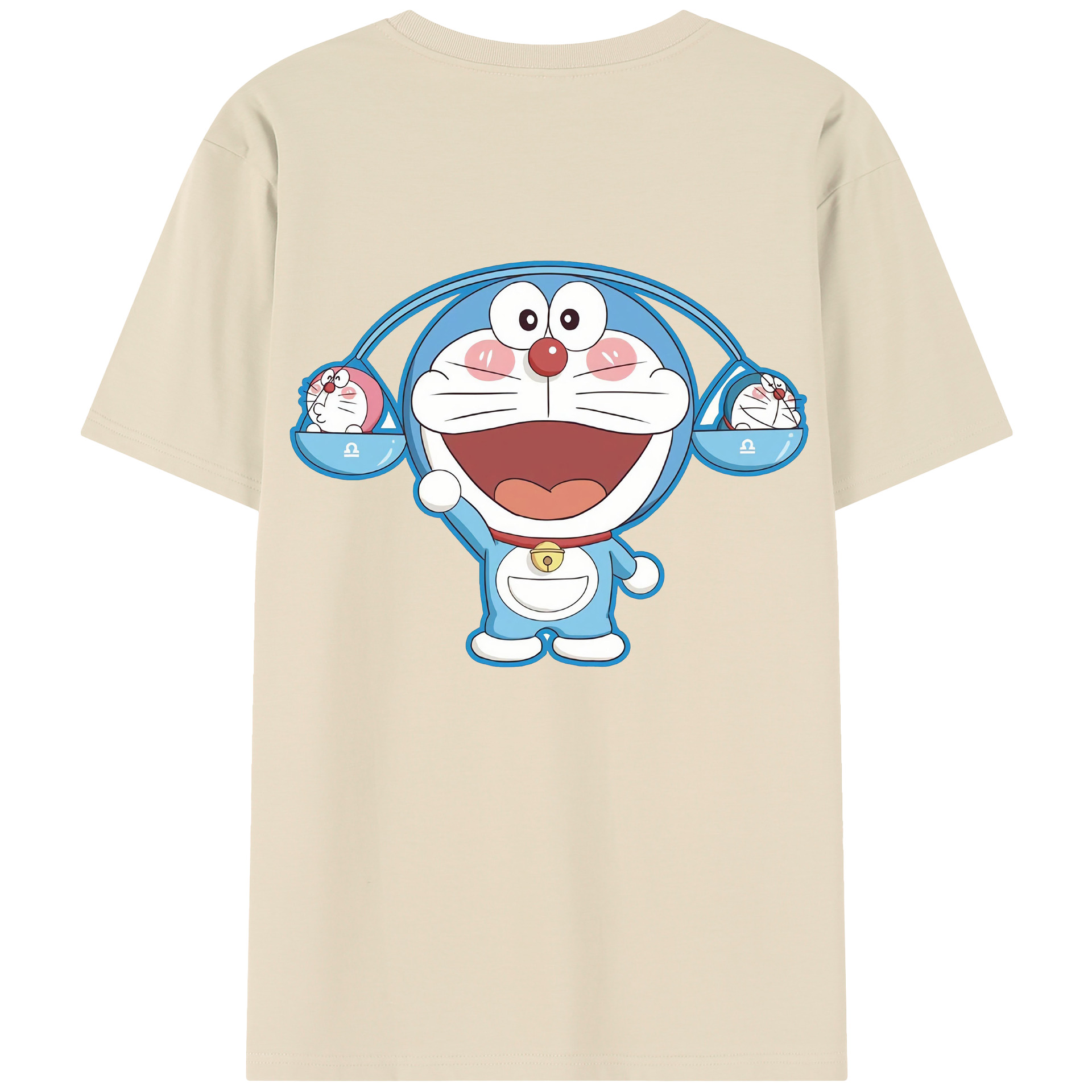 （画像用） ドラえもん Doraemon 綿100％半袖Tシャツ（背面プリント）